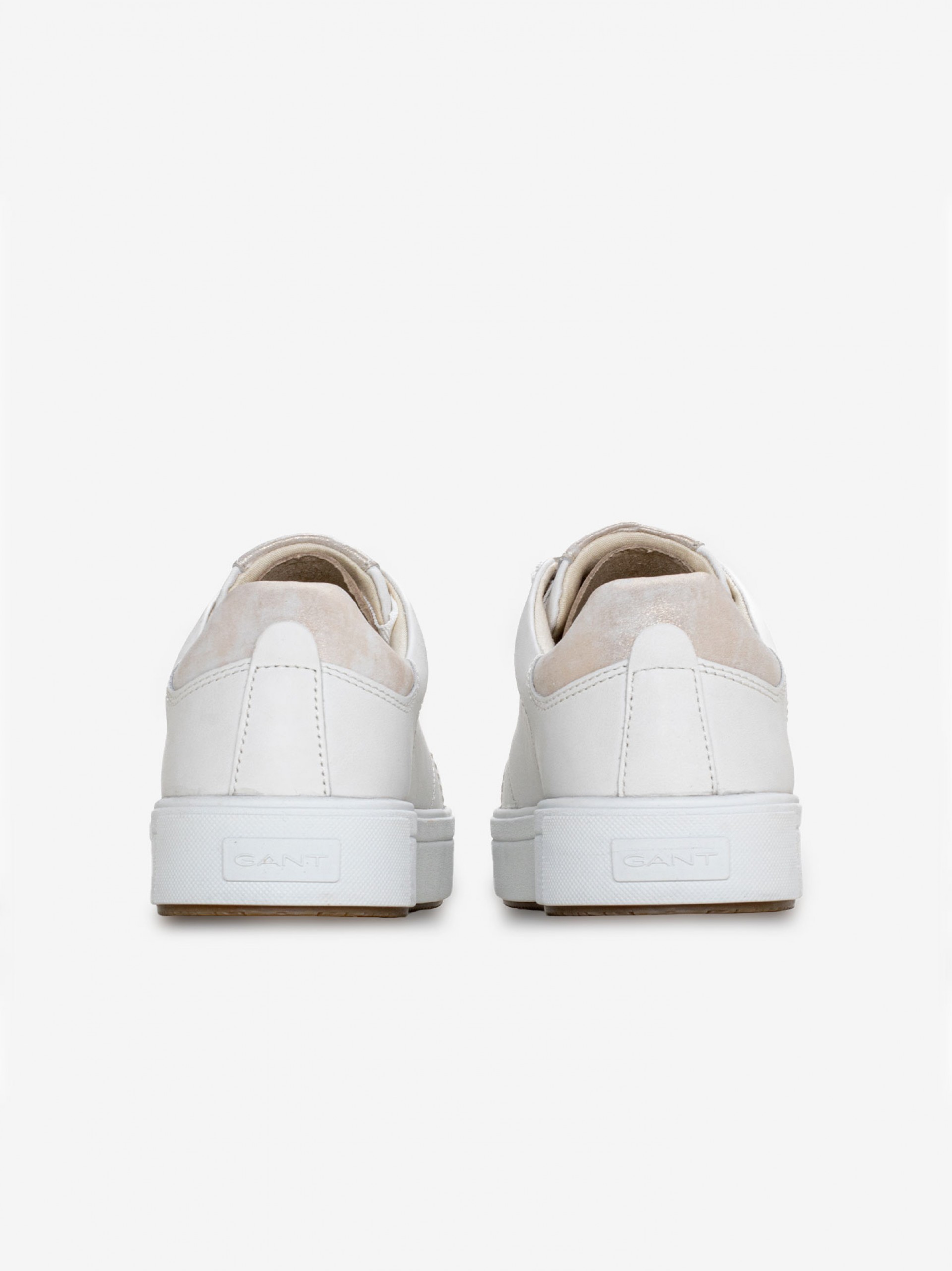 Zapatillas Gant Avino Blancas y Beige Para Mujer