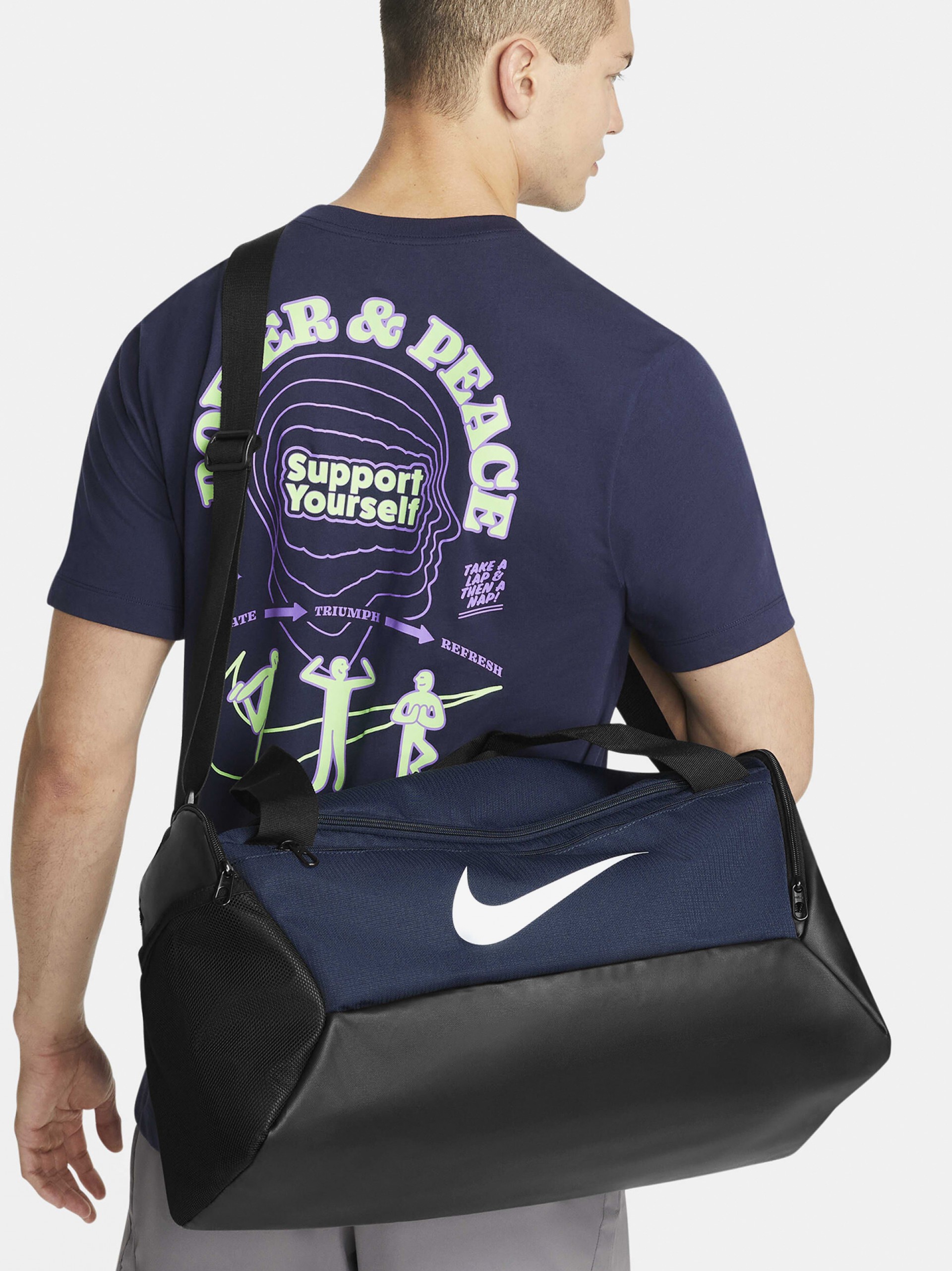 Saco Nike Brasilia 9.5 Pequeno 41L Azul