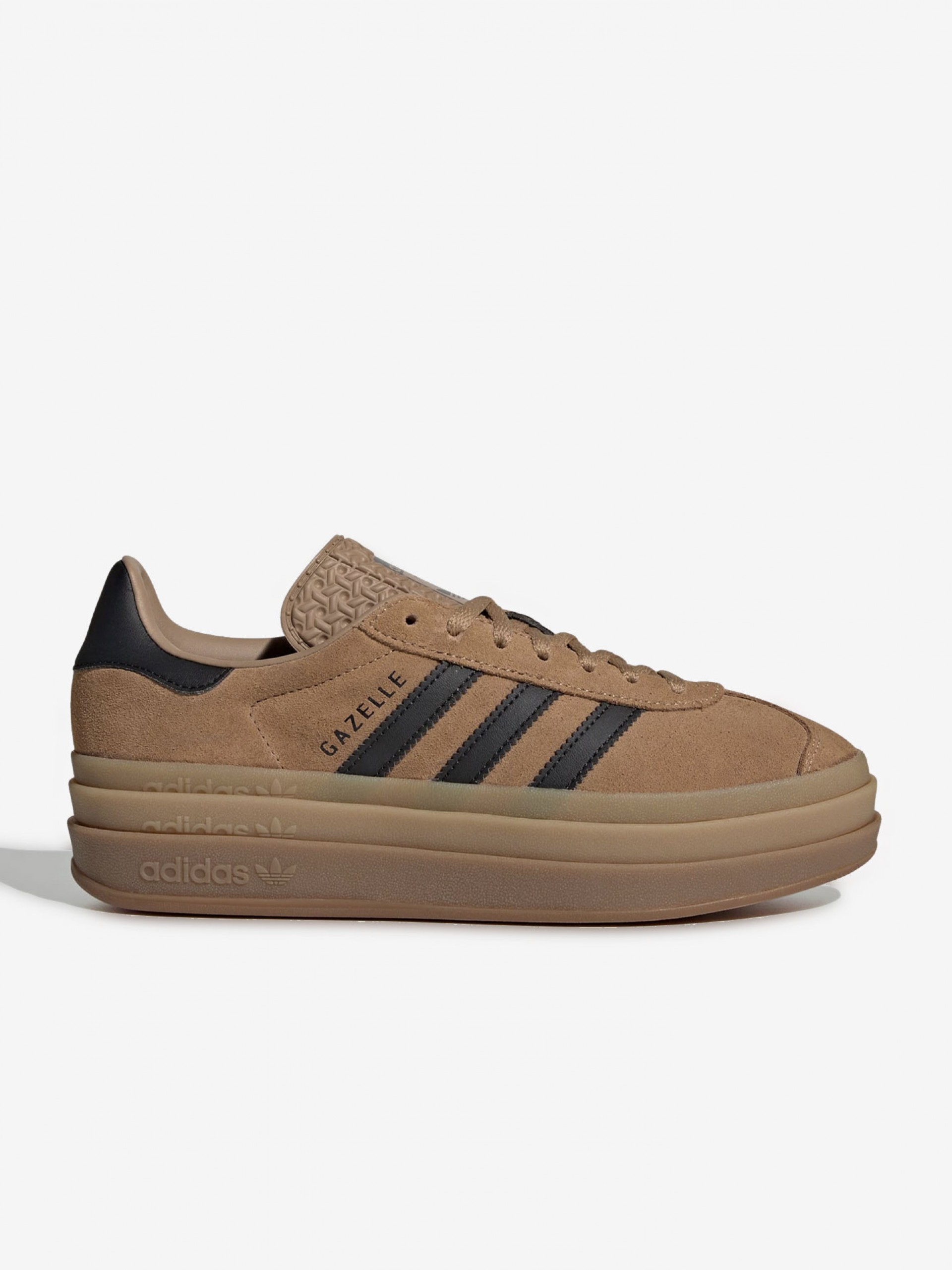 Zapatillas Adidas Gazelle Bold Camel y Negras W
