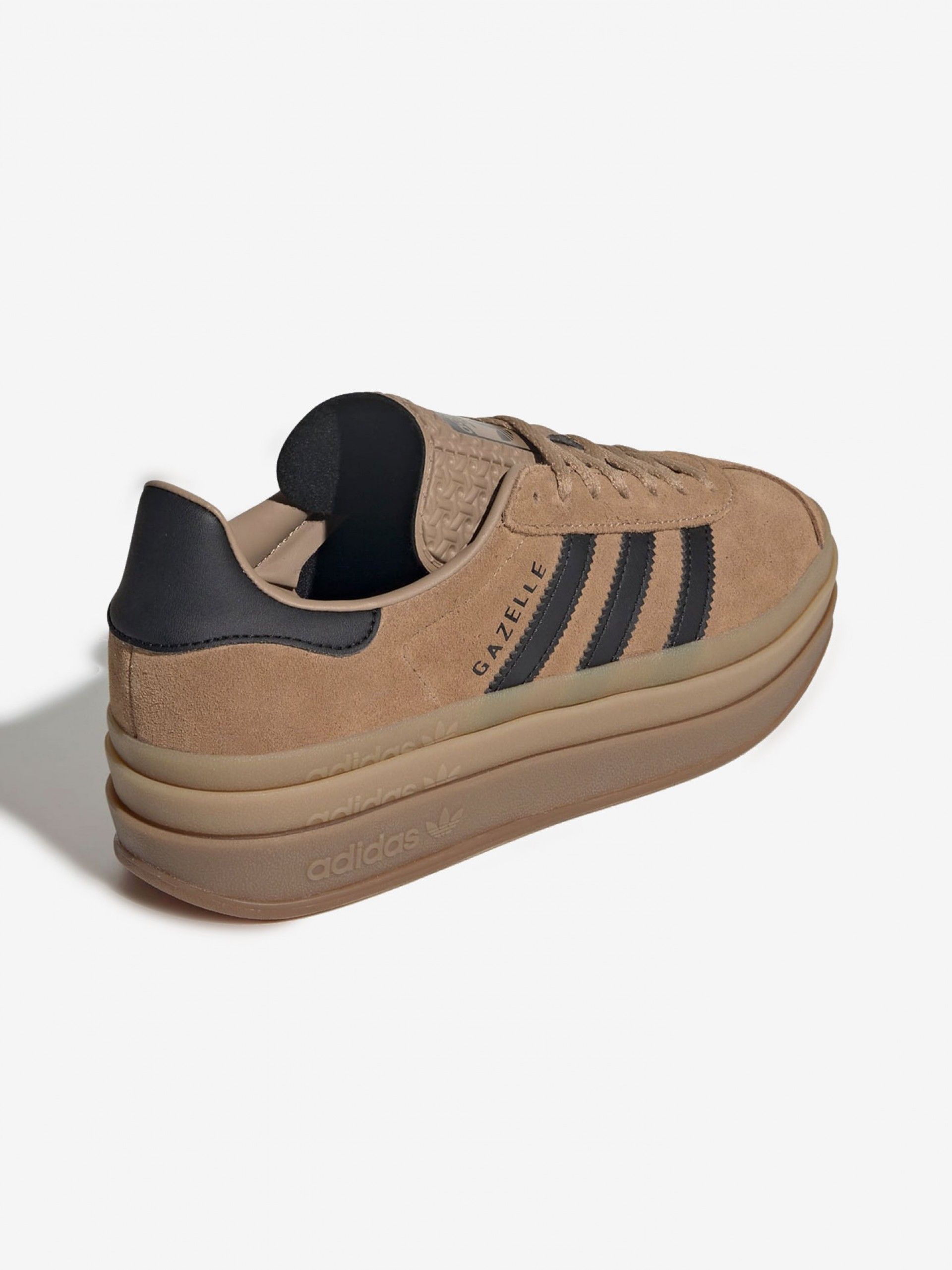 Zapatillas Adidas Gazelle Bold Camel y Negras W
