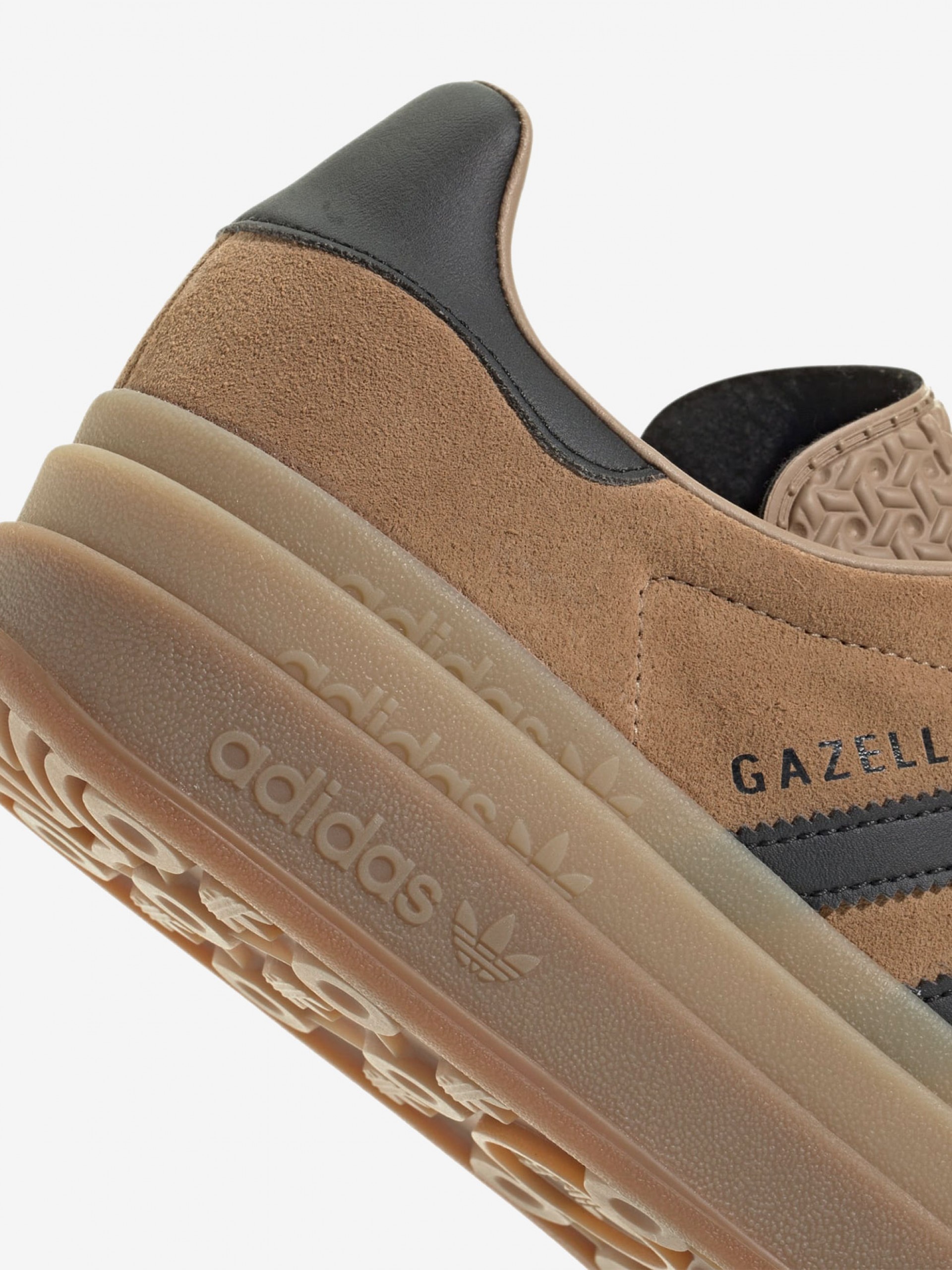 Zapatillas Adidas Gazelle Bold Camel y Negras W