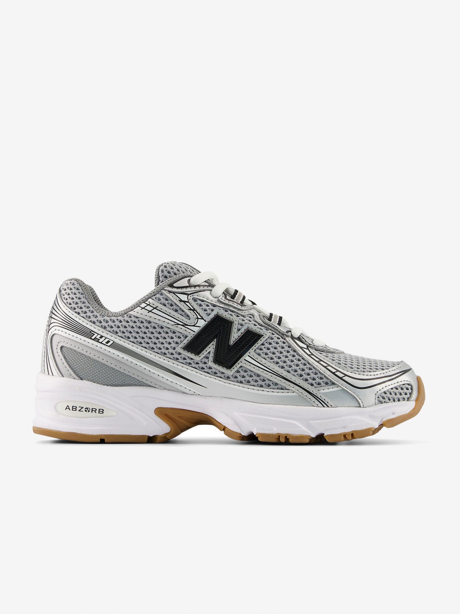 New Balance GR740 Grey and Black J Sneakers