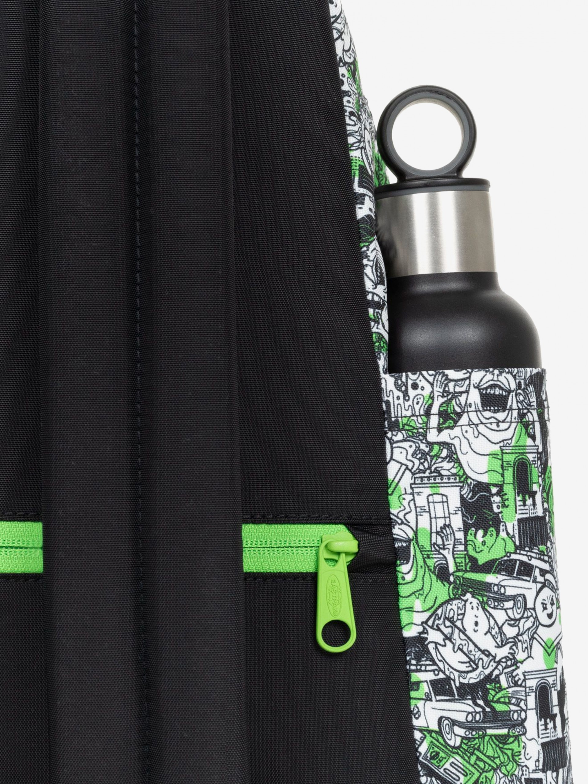 Mochila Escolar Eastpak Day Pak'R Ghostbusters Doodle Verde y Blanca