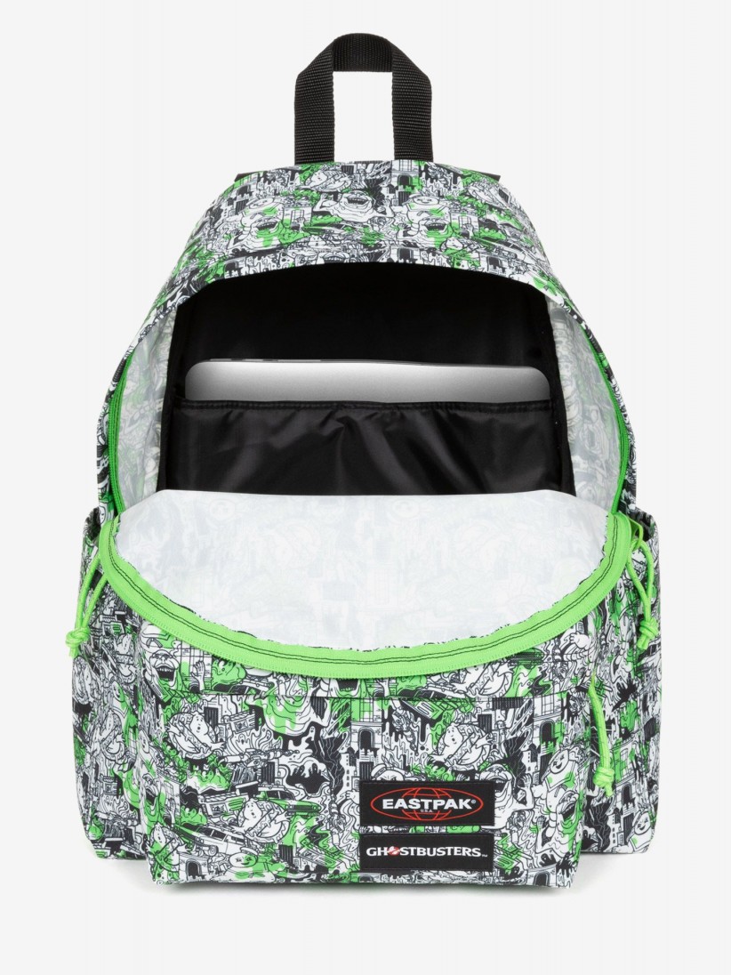 Mochila Escolar Eastpak Day Pak'R Ghostbusters Doodle Verde y Blanca