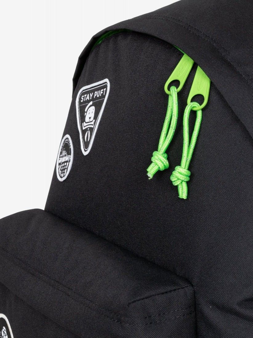 Mochila Escolar Eastpak Padded Pak'R Ghostbusters Patches Negra y Verde
