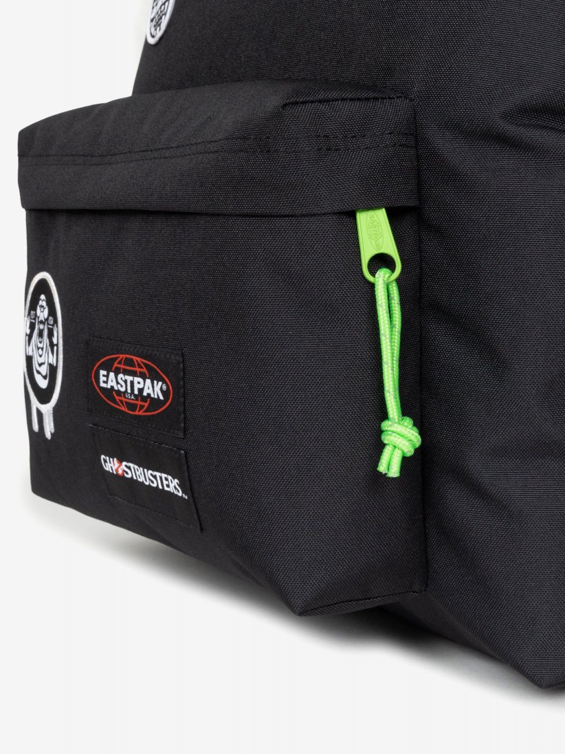Mochila Escolar Eastpak Padded Pak'R Ghostbusters Patches Negra y Verde