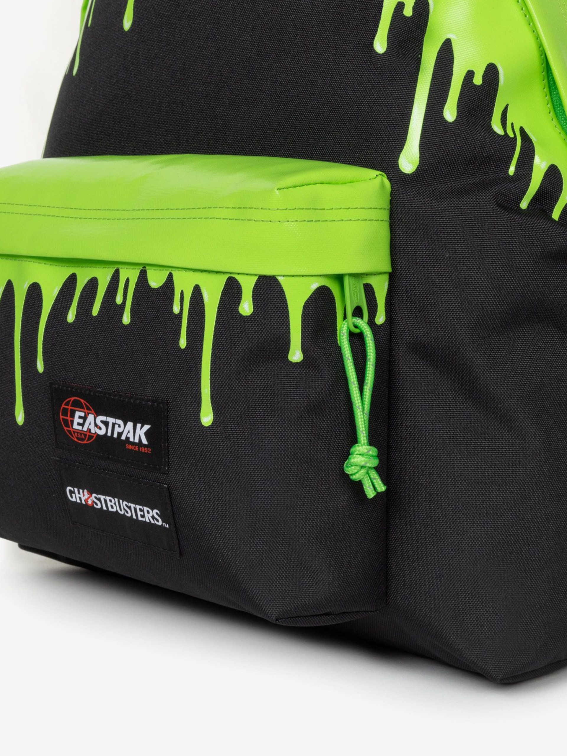 Mochila Escolar Eastpak Padded Pak'R Ghostbusters Slimmer Negra y Verde