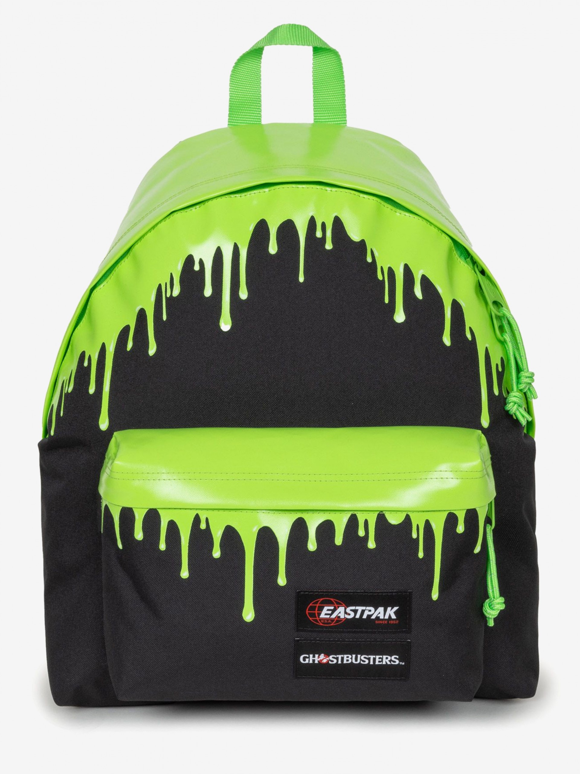 Mochila Escolar Eastpak Padded Pak'R Ghostbusters Slimmer Negra y Verde