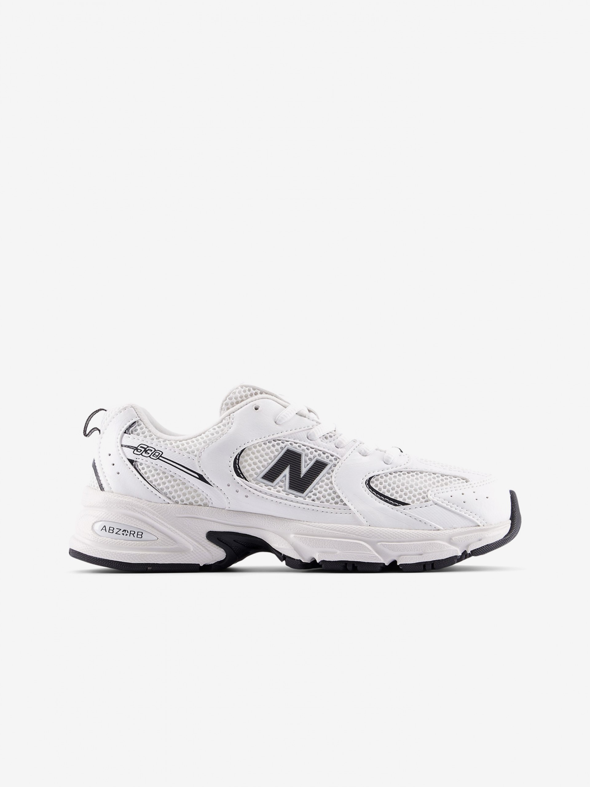 New Balance PZ530 V1 White and Black Sneakers