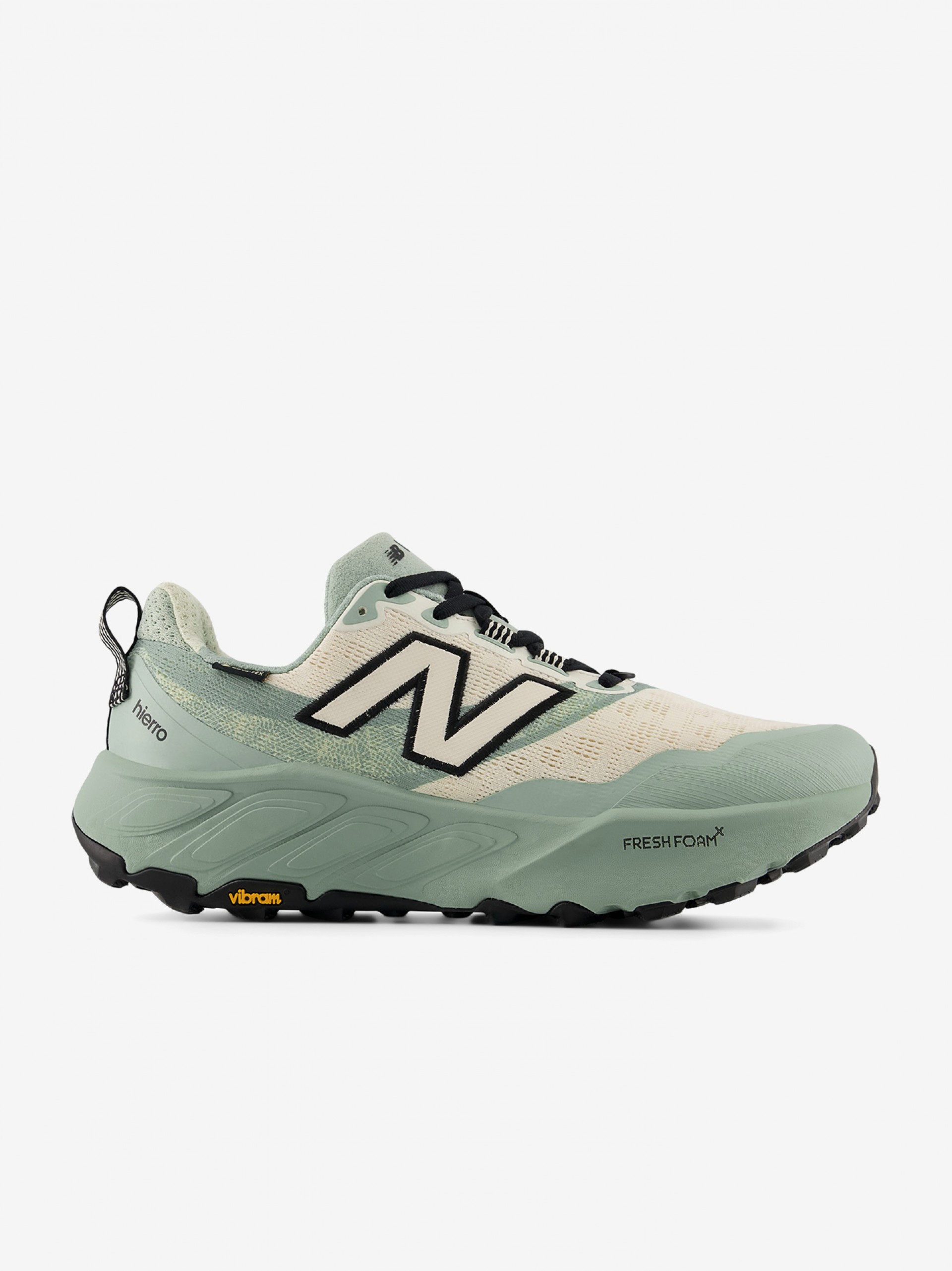 Zapatillas de Trail New Balance Fresh Foam X Hierro v9 GORE-TEX Verdes y Beige Para Hombre