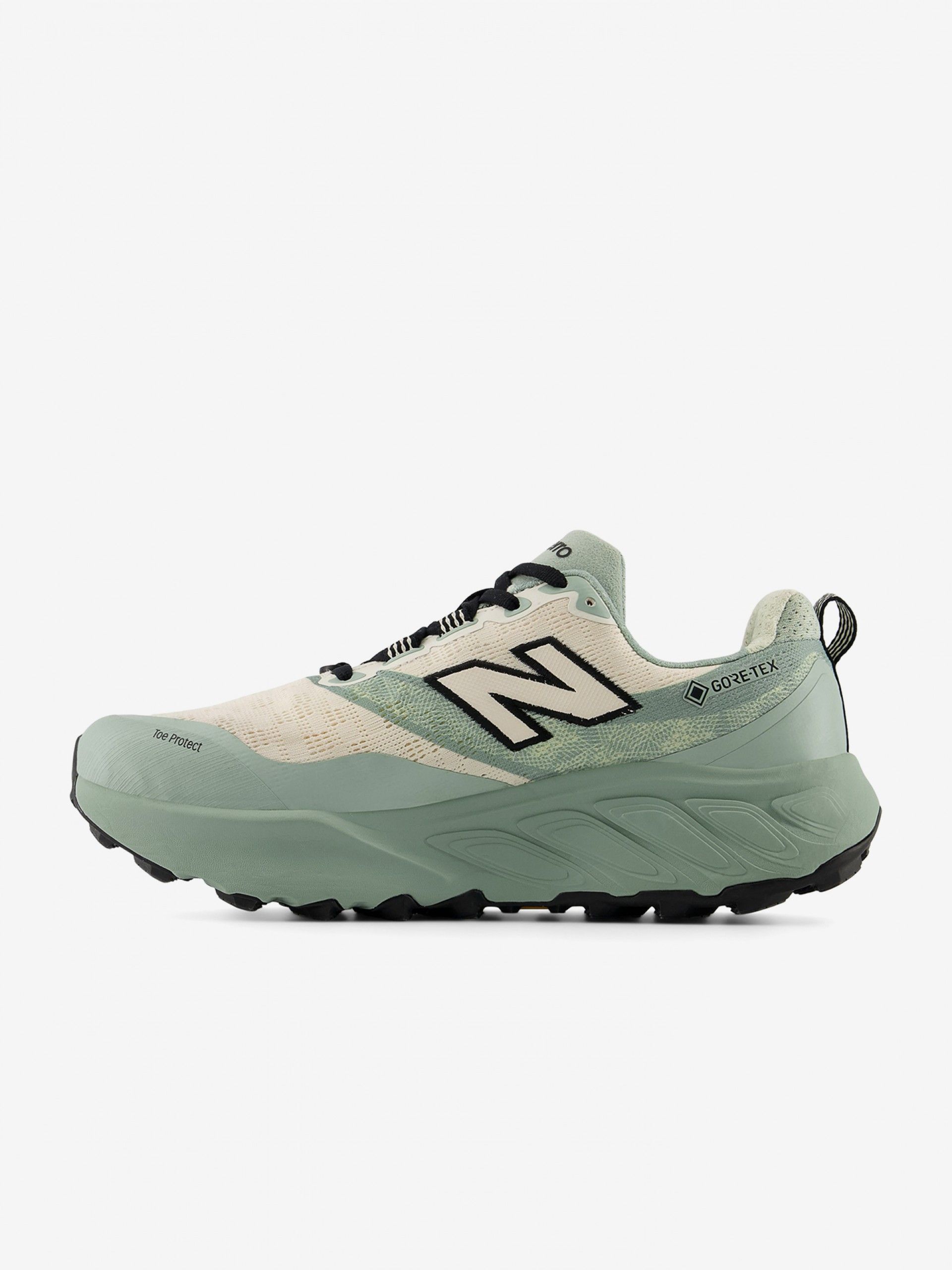 Zapatillas de Trail New Balance Fresh Foam X Hierro v9 GORE-TEX Verdes y Beige Para Hombre