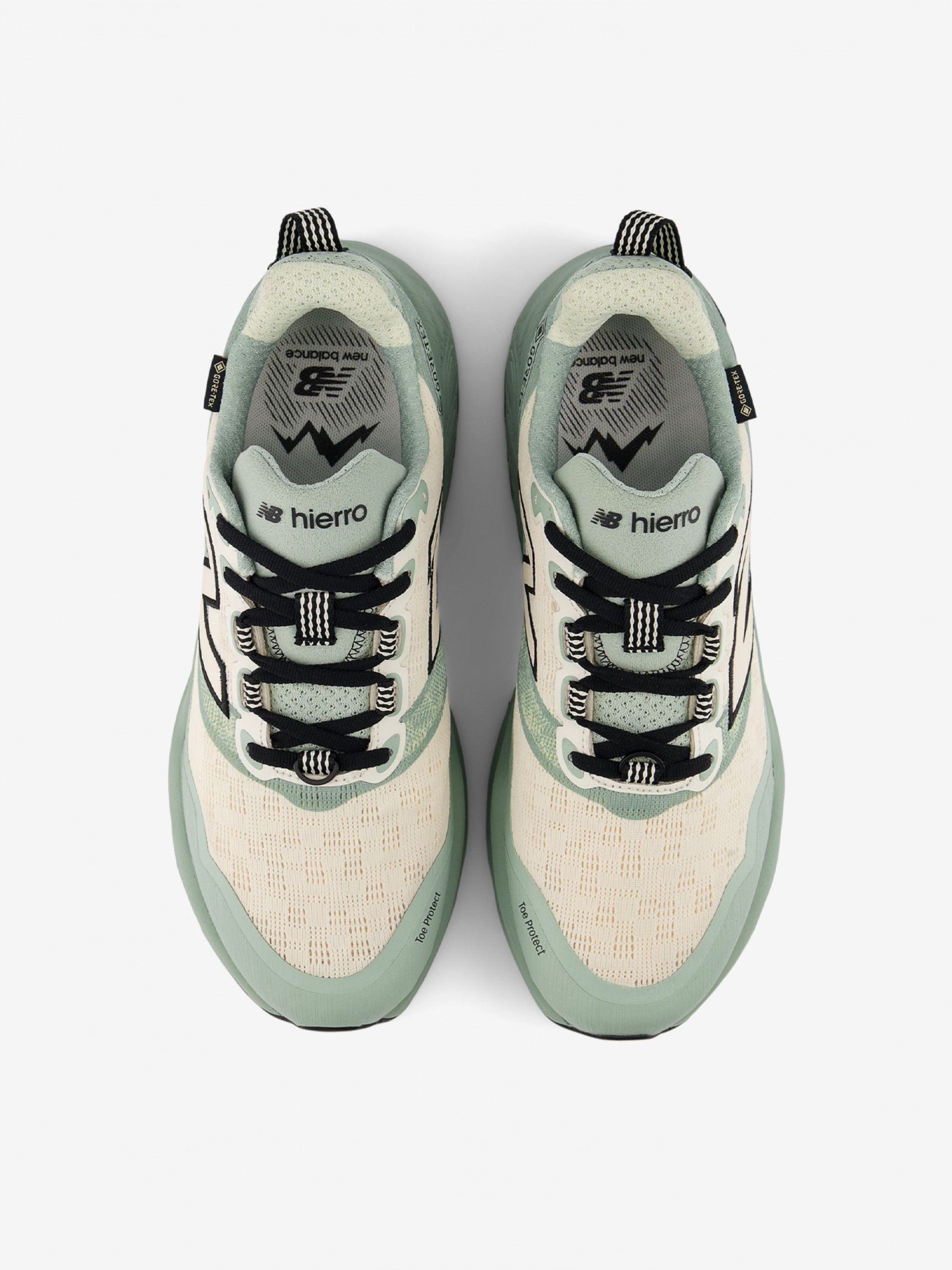 Zapatillas de Trail New Balance Fresh Foam X Hierro v9 GORE-TEX Verdes y Beige Para Hombre