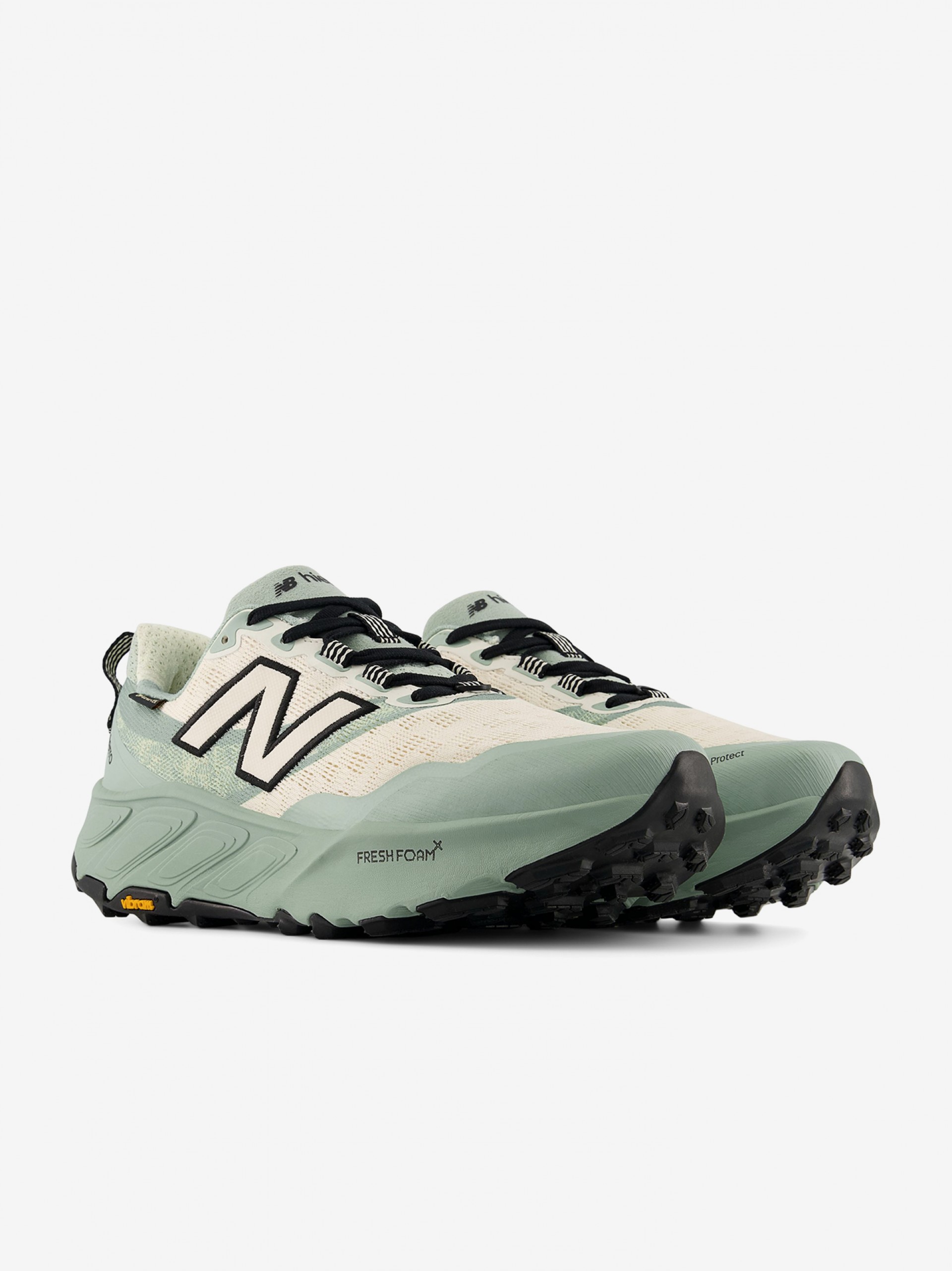 Zapatillas de Trail New Balance Fresh Foam X Hierro v9 GORE-TEX Verdes y Beige Para Hombre