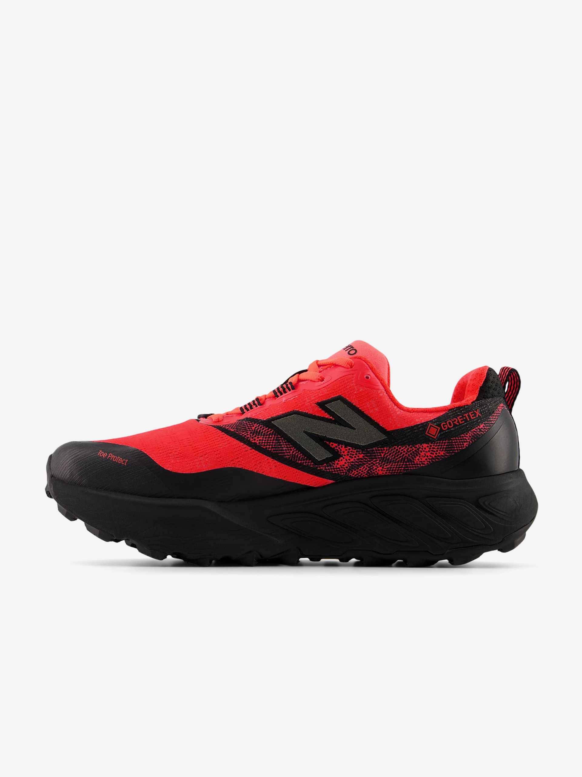 Zapatillas de Trail New Balance Fresh Foam X Hierro v9 GORE-TEX Negras y Rojas Para Hombre