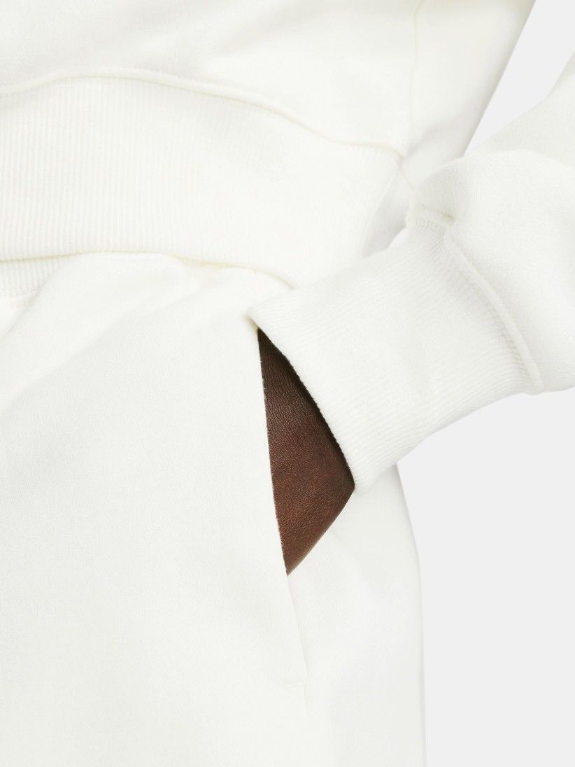 Sudadera con Cremallera Nike Sportswear Phoenix Fleece Crop Blanca Para Mujer