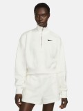 Sudadera con Cremallera Nike Sportswear Phoenix Fleece Crop Blanca Para Mujer