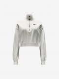 Sudadera con Cremallera Nike Sportswear Phoenix Fleece Crop Blanca Para Mujer