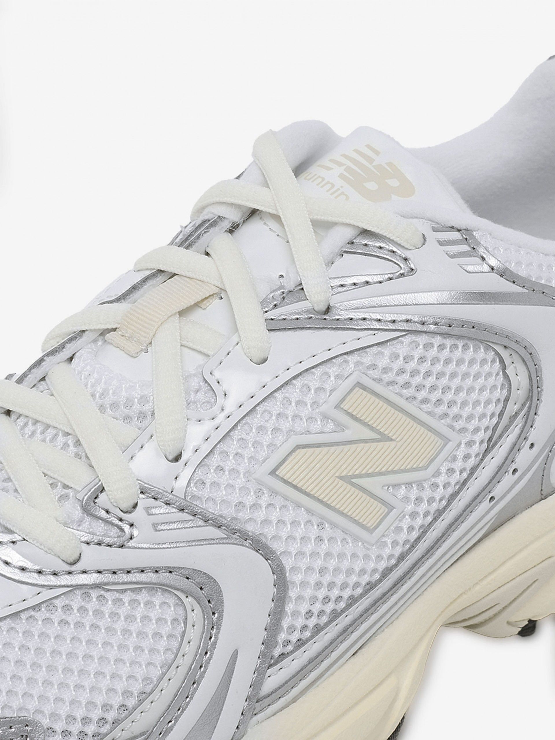 New Balance 530 V1 White and Beige Sneakers
