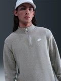 Camisola com Fecho Nike Sportswear Club Fleece Cinzenta Para Homem