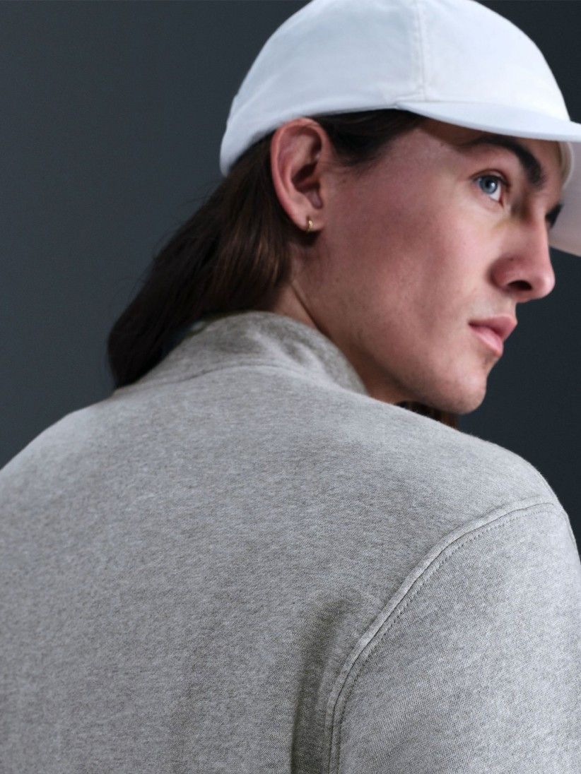 Camisola com Fecho Nike Sportswear Club Fleece Cinzenta Para Homem