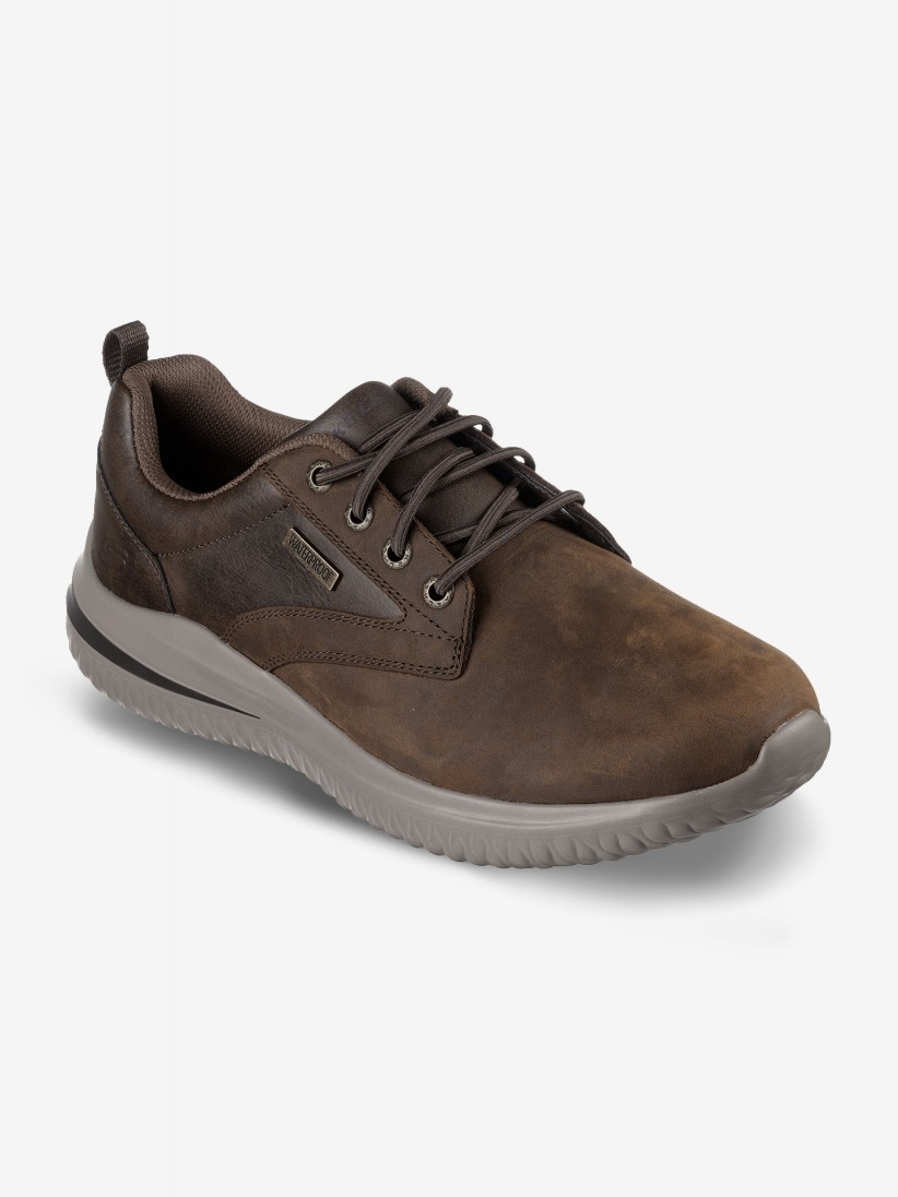 Skechers Delson 3.0 - Glavine Waterproof Brown Sneakers