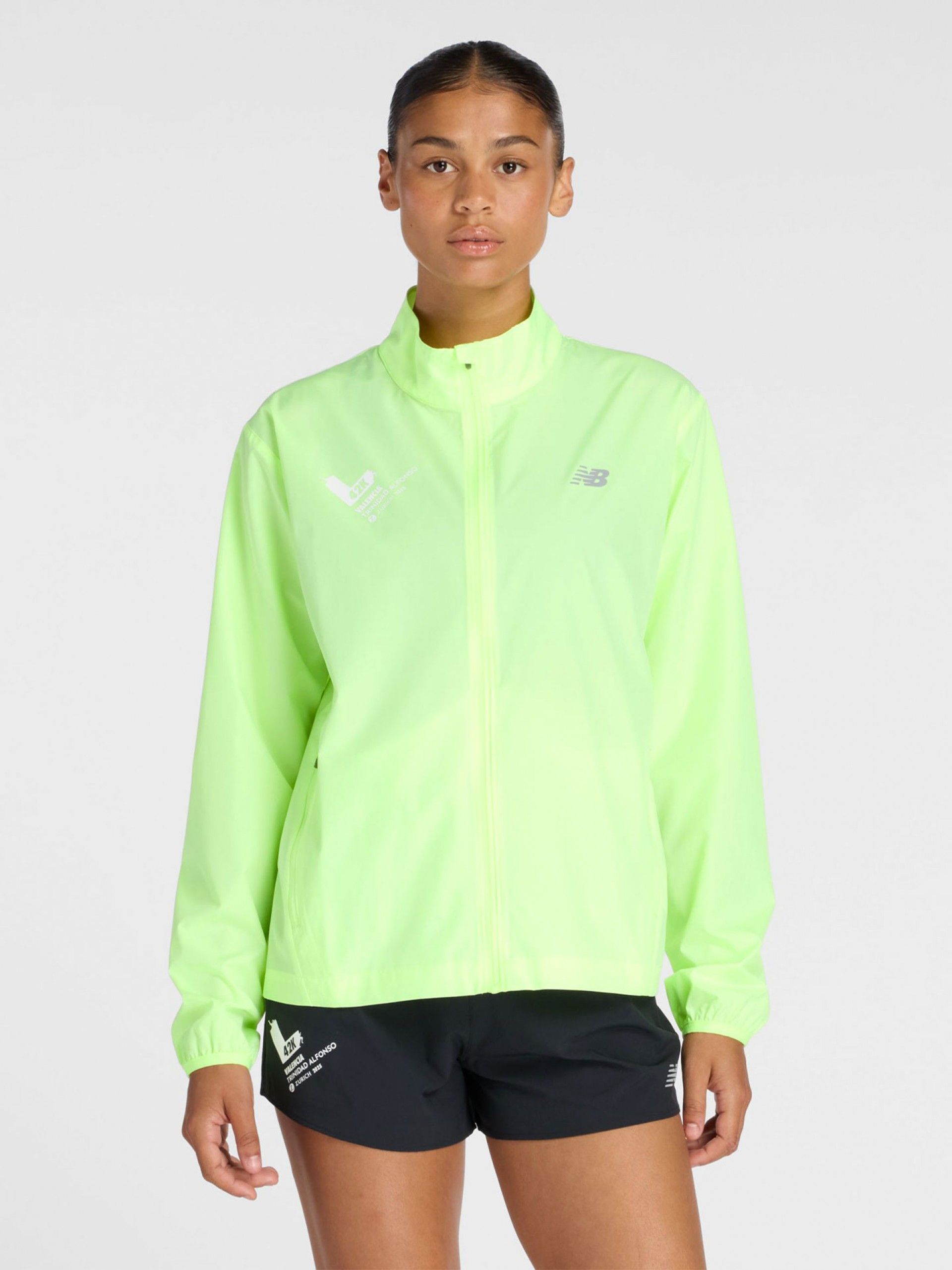 Chaqueta de Running New Balance Sport Essentials Maratón Valencia Verde