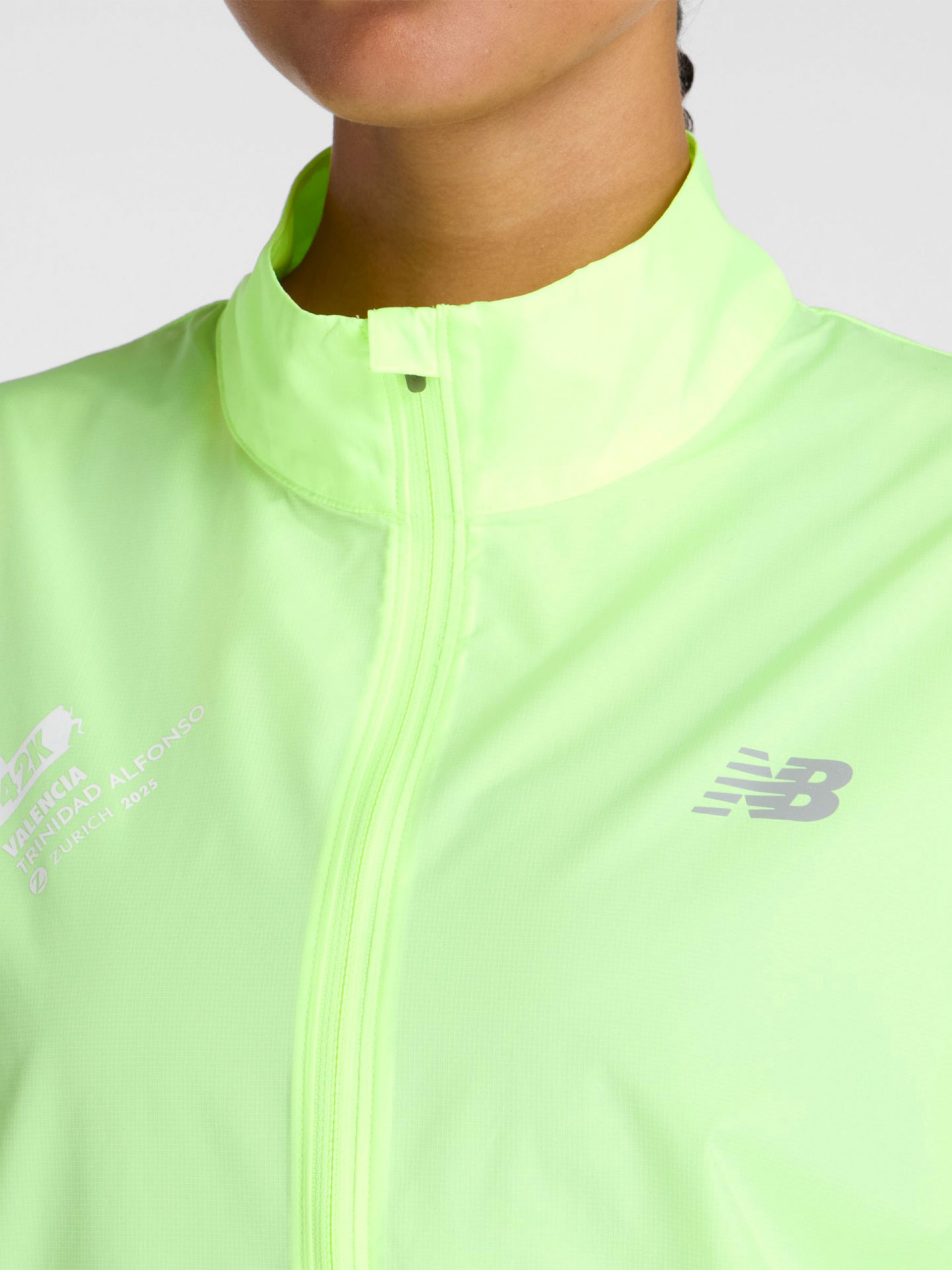 Chaqueta de Running New Balance Sport Essentials Maratón Valencia Verde