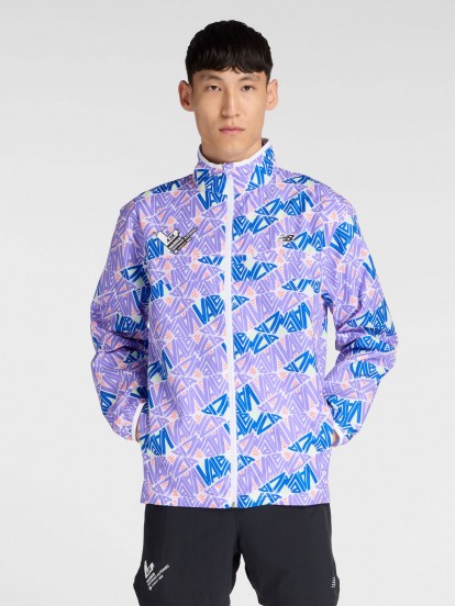 New Balance Printed Sport Essentials Valencia Marathon Running Jacket