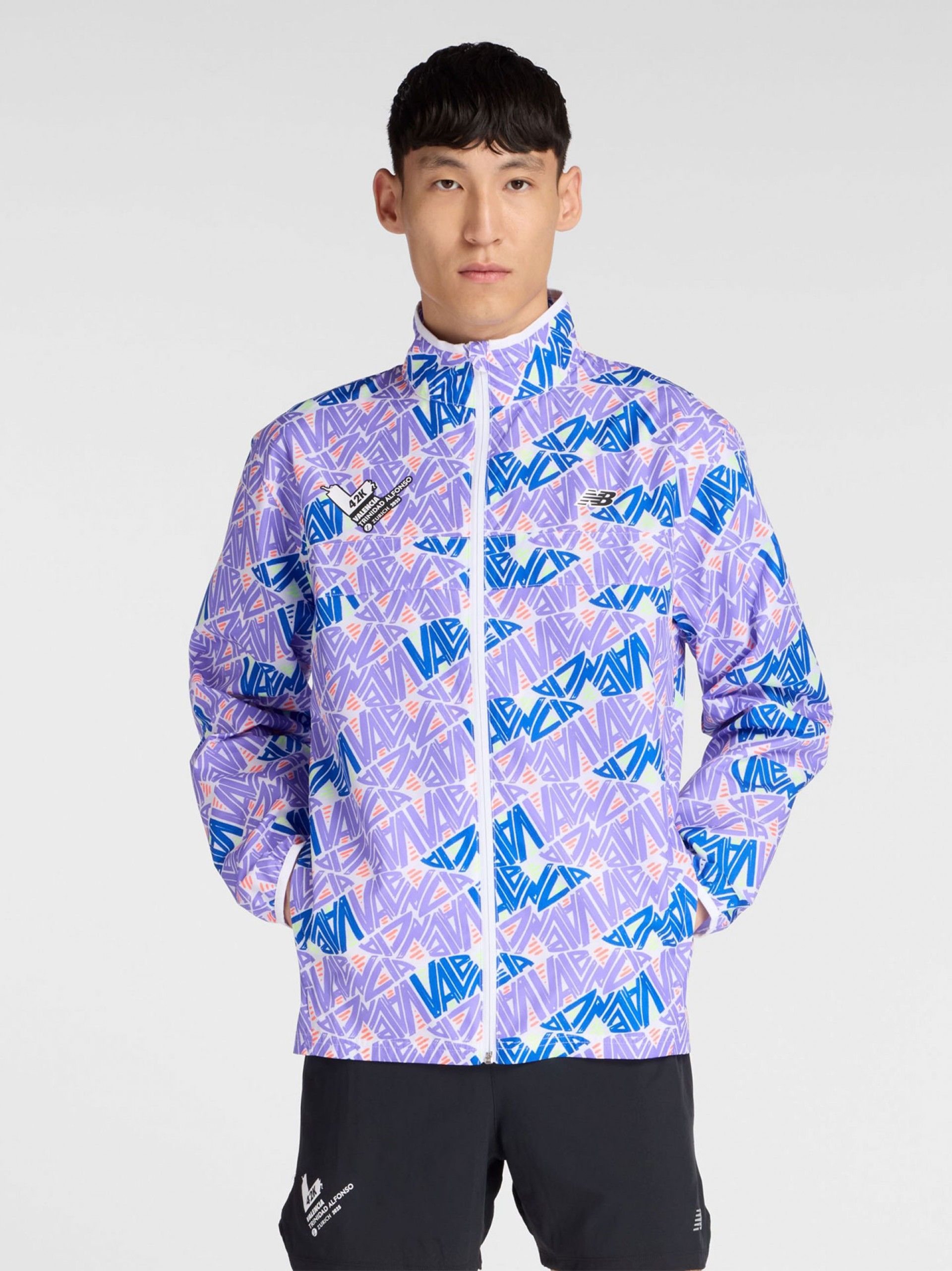 Chaqueta de Running New Balance Printed Sport Essentials Maratón Valencia