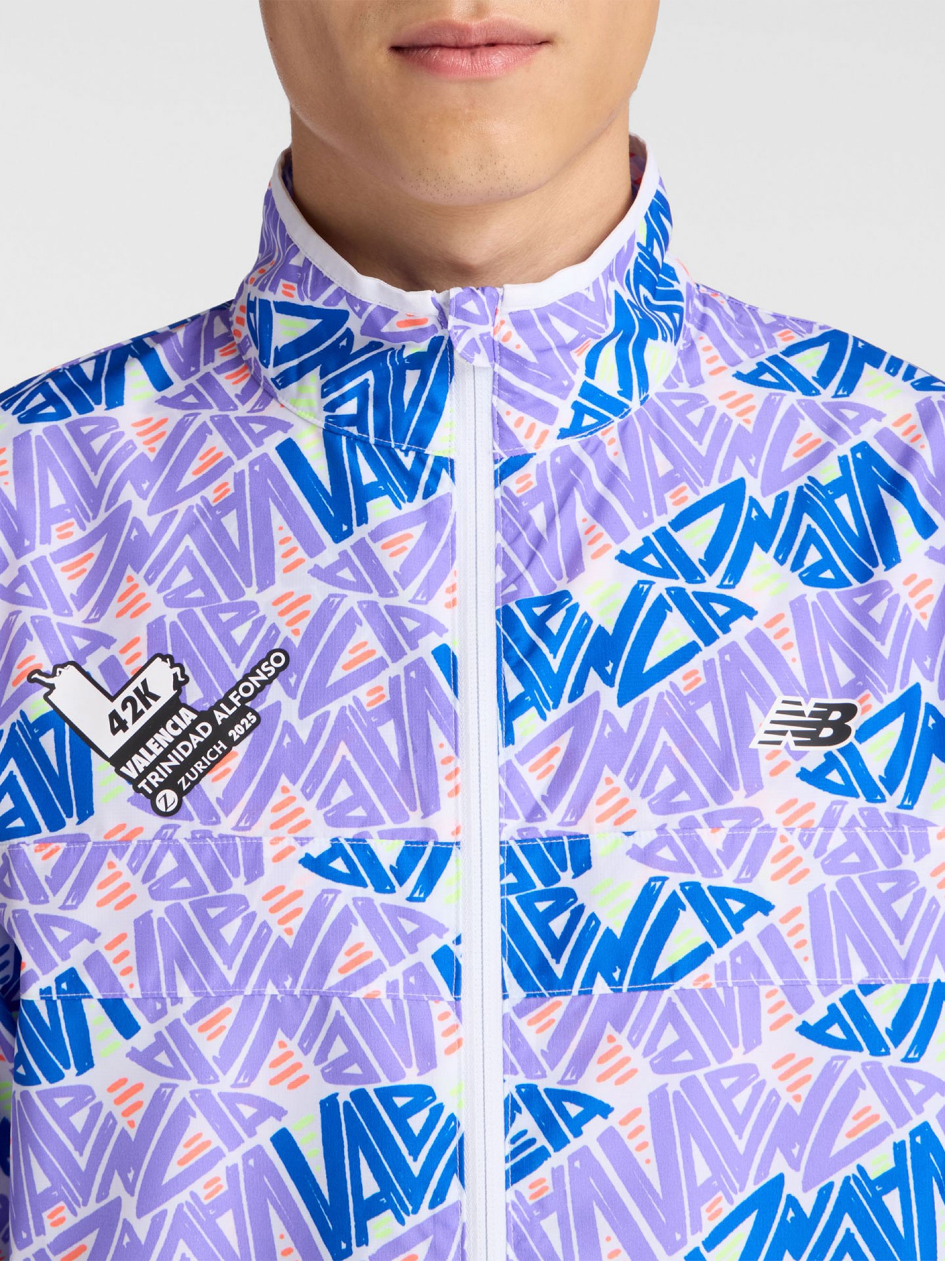 Chaqueta de Running New Balance Printed Sport Essentials Maratón Valencia