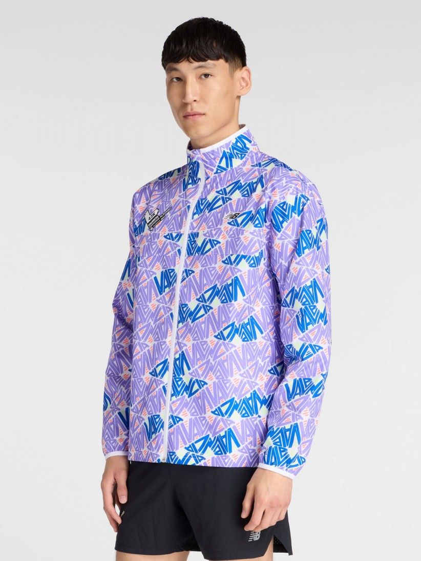 New Balance Printed Sport Essentials Valencia Marathon Running Jacket New Balance Printed Sport Essentials Valencia Marathon Running Jacket