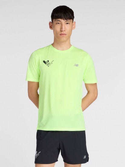 New Balance Athletics Valencia Marathon Green Running T-shirt