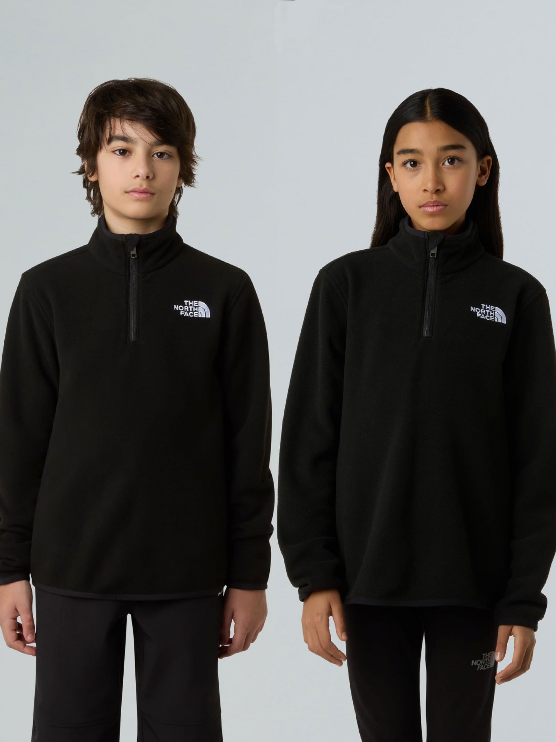 Sudadera con Cremallera The North Face Teen Glacier Polar Negra Kids