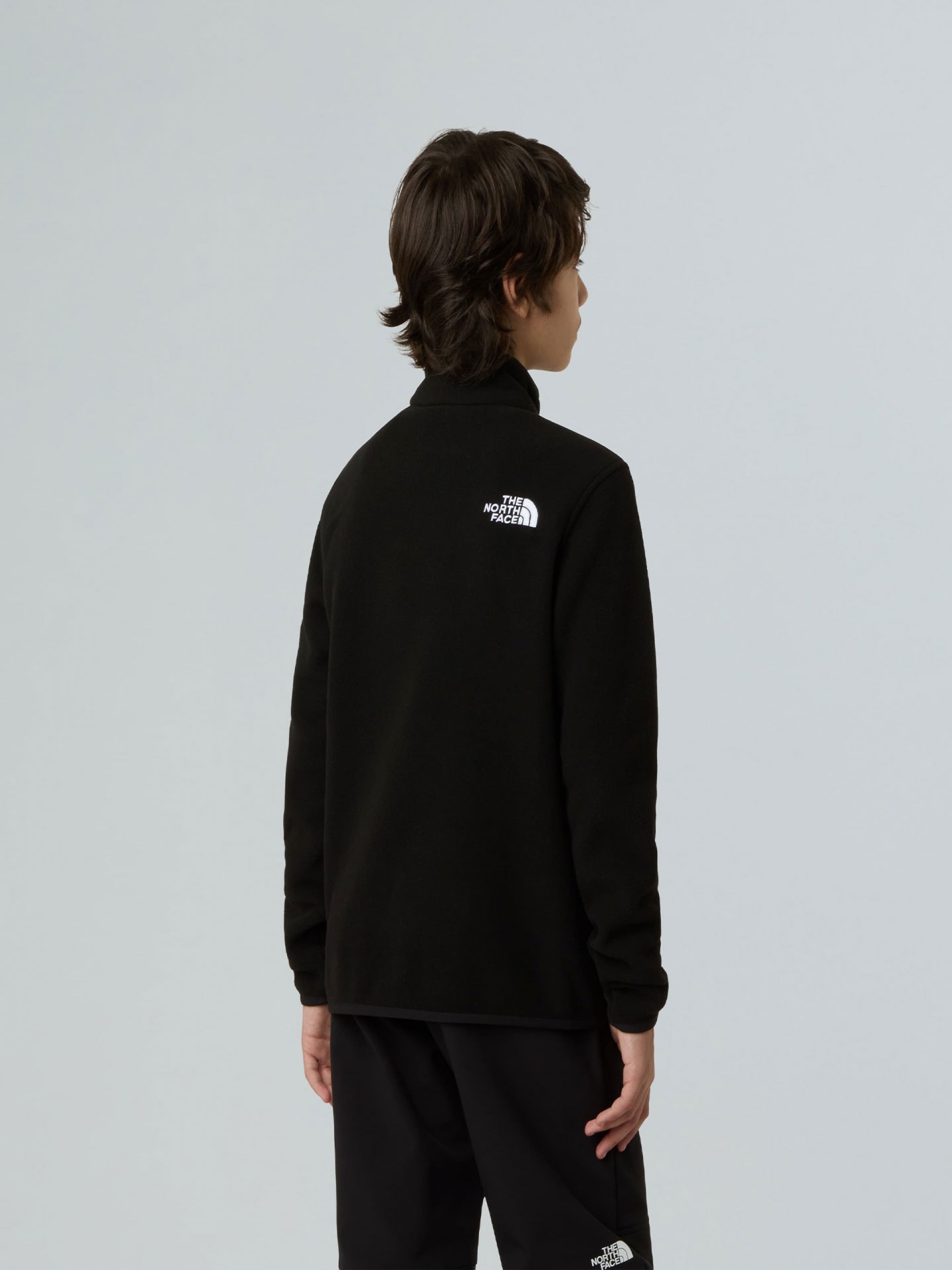Sudadera con Cremallera The North Face Teen Glacier Polar Negra Kids