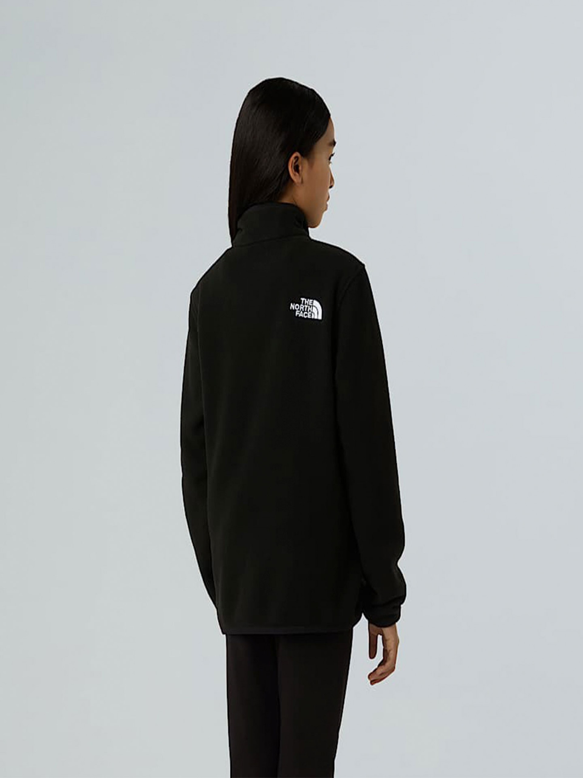 Sudadera con Cremallera The North Face Teen Glacier Polar Negra Kids