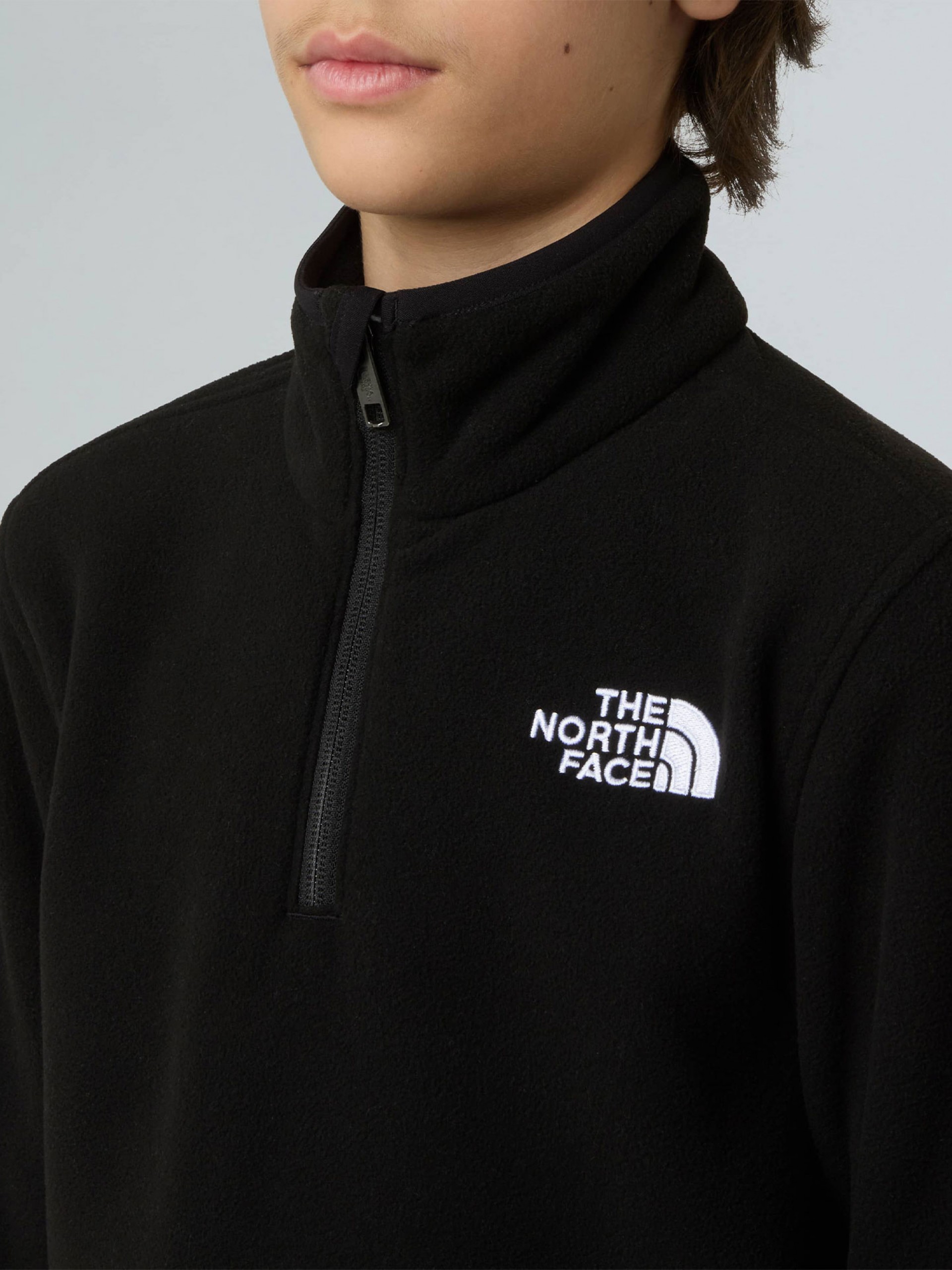 Sudadera con Cremallera The North Face Teen Glacier Polar Negra Kids