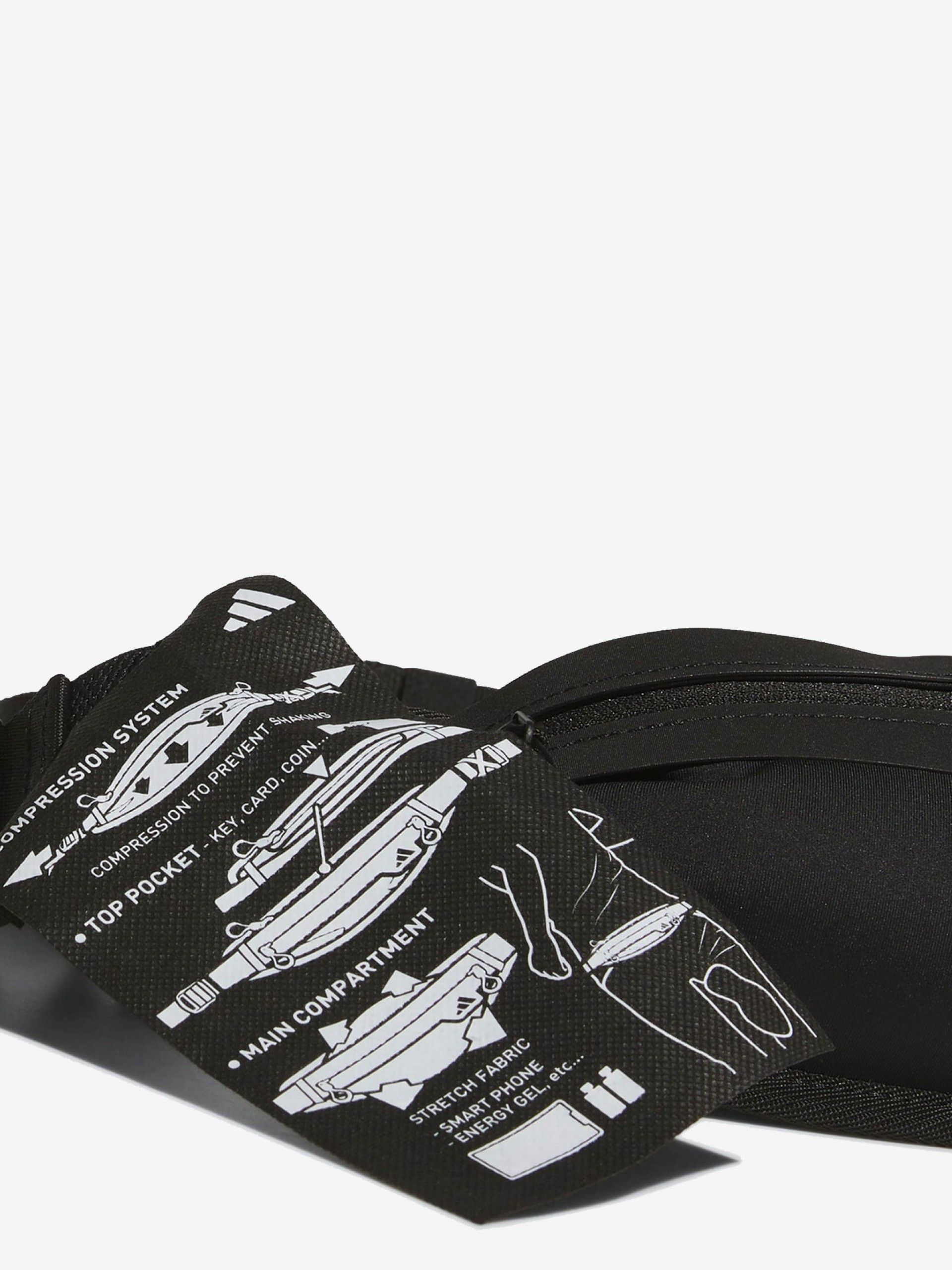 Bolso Riñonera de Running Adidas Negro