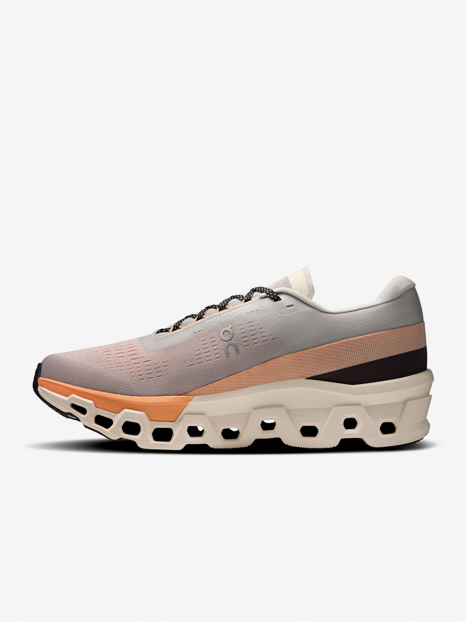 On Running Cloudmonster 2 Grey and Orange Running Trainers