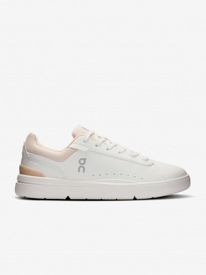 On Running The Roger Advantage White and Pink W Sneakers