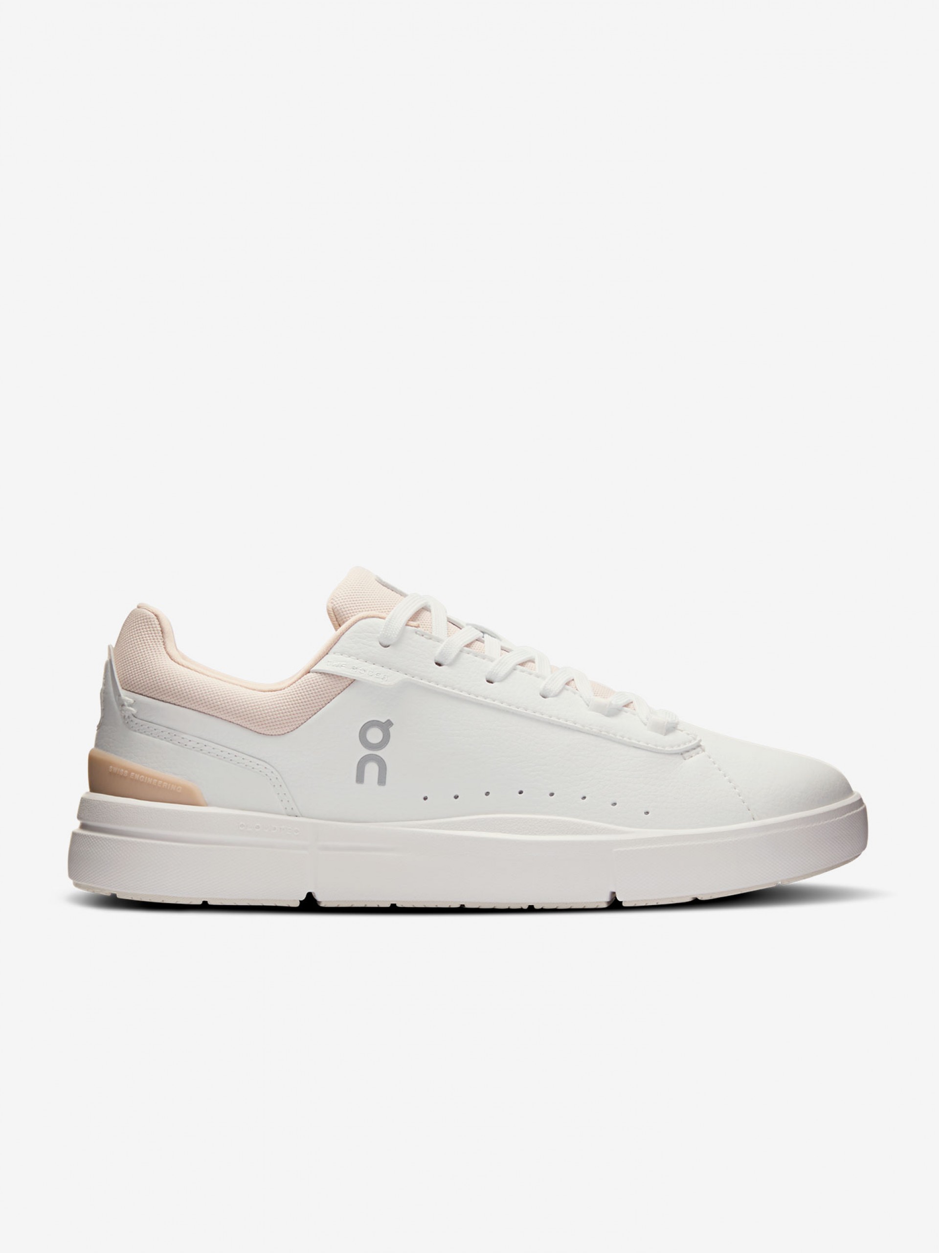 On Running The Roger Advantage White and Pink W Sneakers