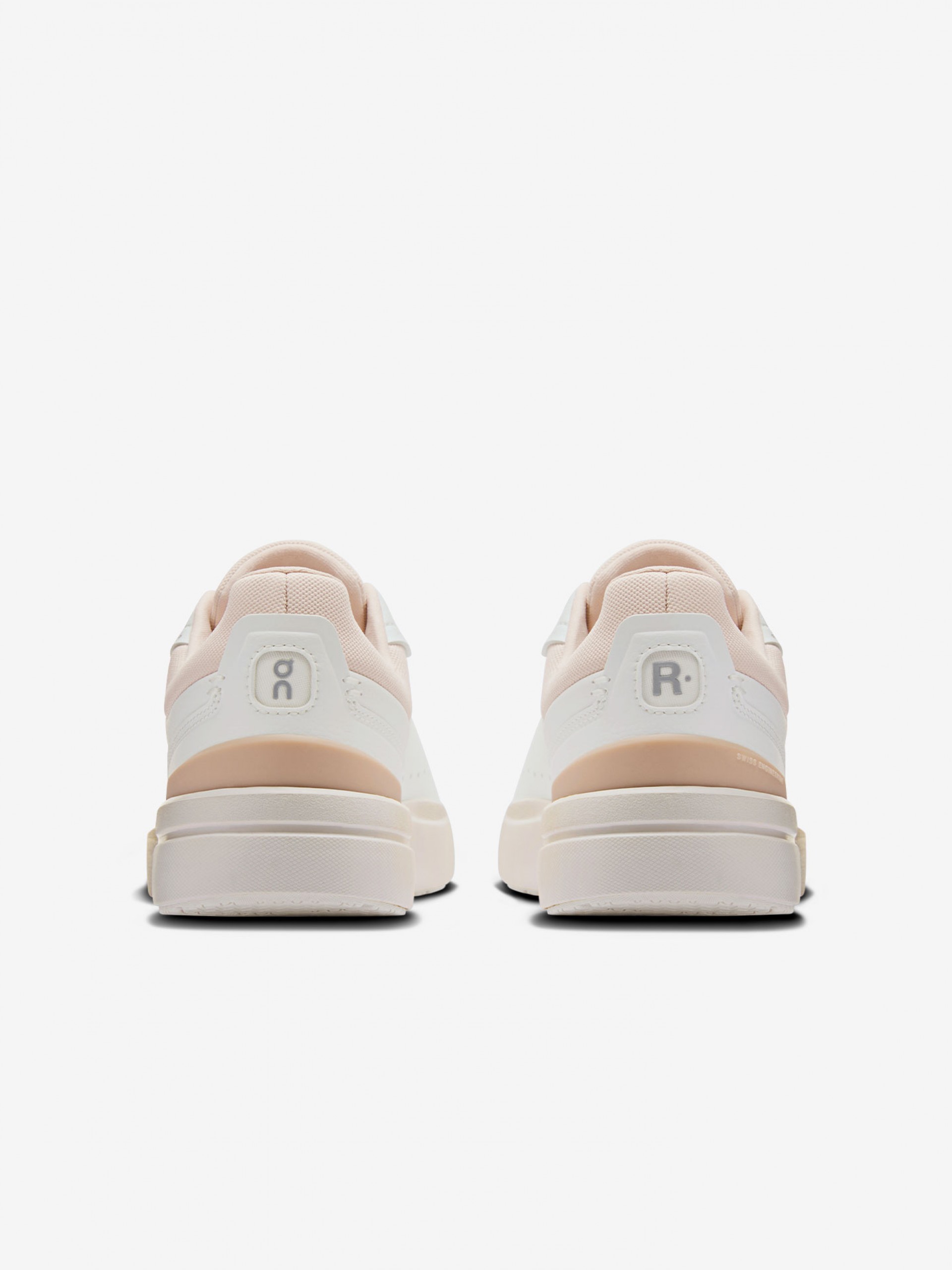 On Running The Roger Advantage White and Pink W Sneakers