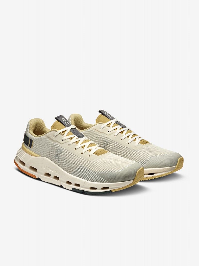 On Running Cloudnova Form 2 Grey and Green Sneakers