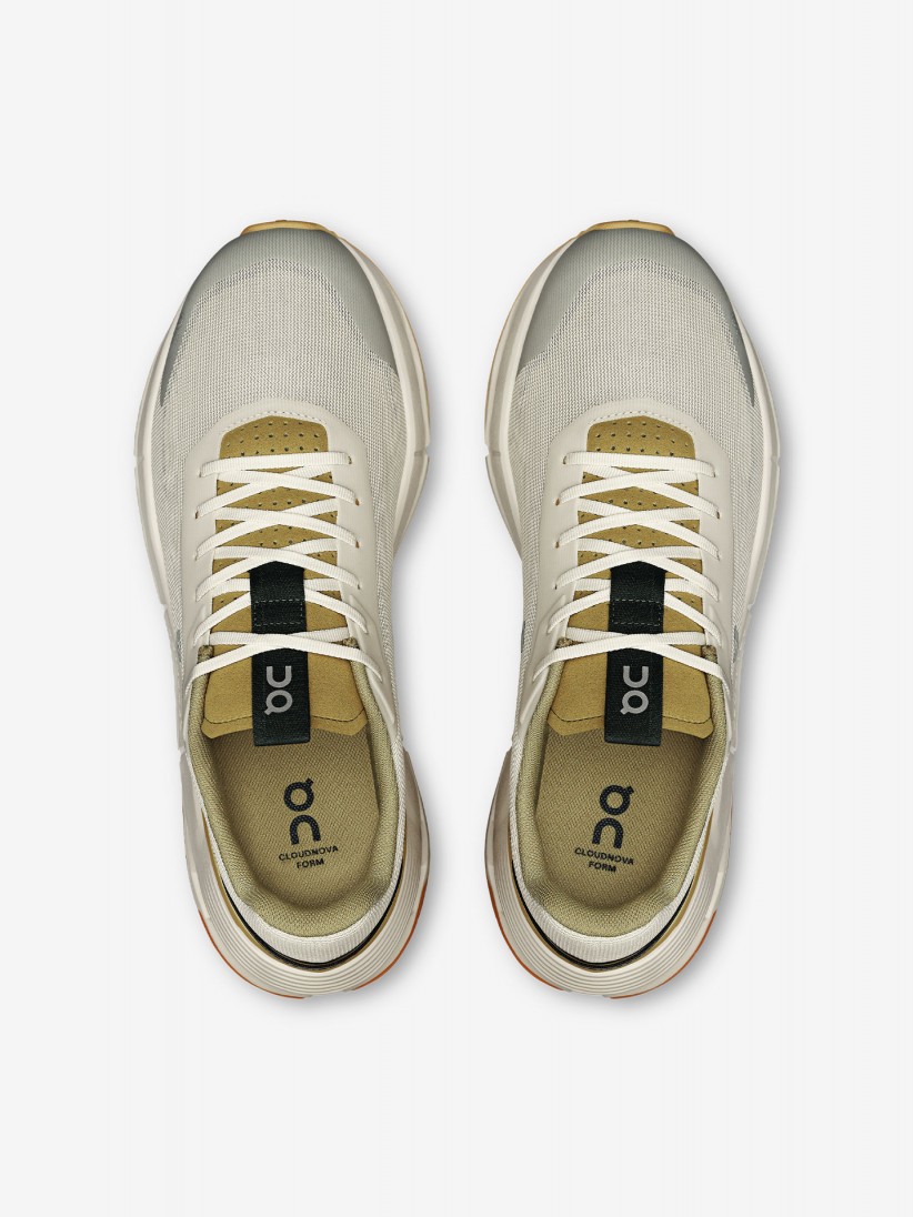 On Running Cloudnova Form 2 Grey and Green Sneakers