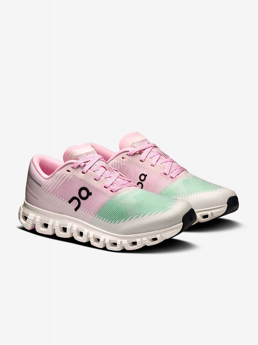 On Running Cloud 6 Push Pink and Green W Sneakers
