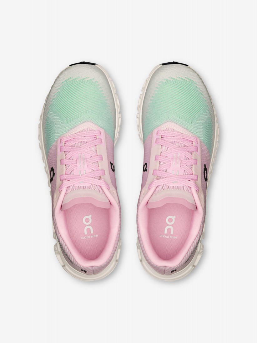On Running Cloud 6 Push Pink and Green W Sneakers