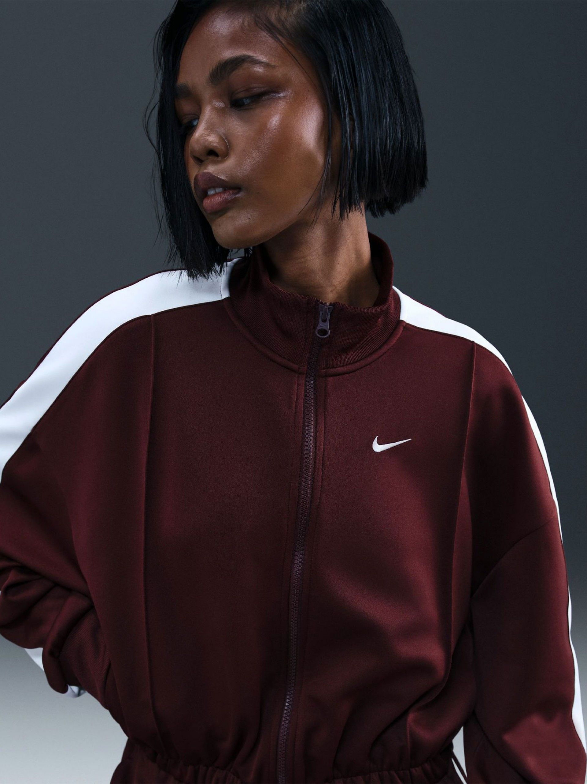 Nike Sportswear Track Burgundy Jacket For Women