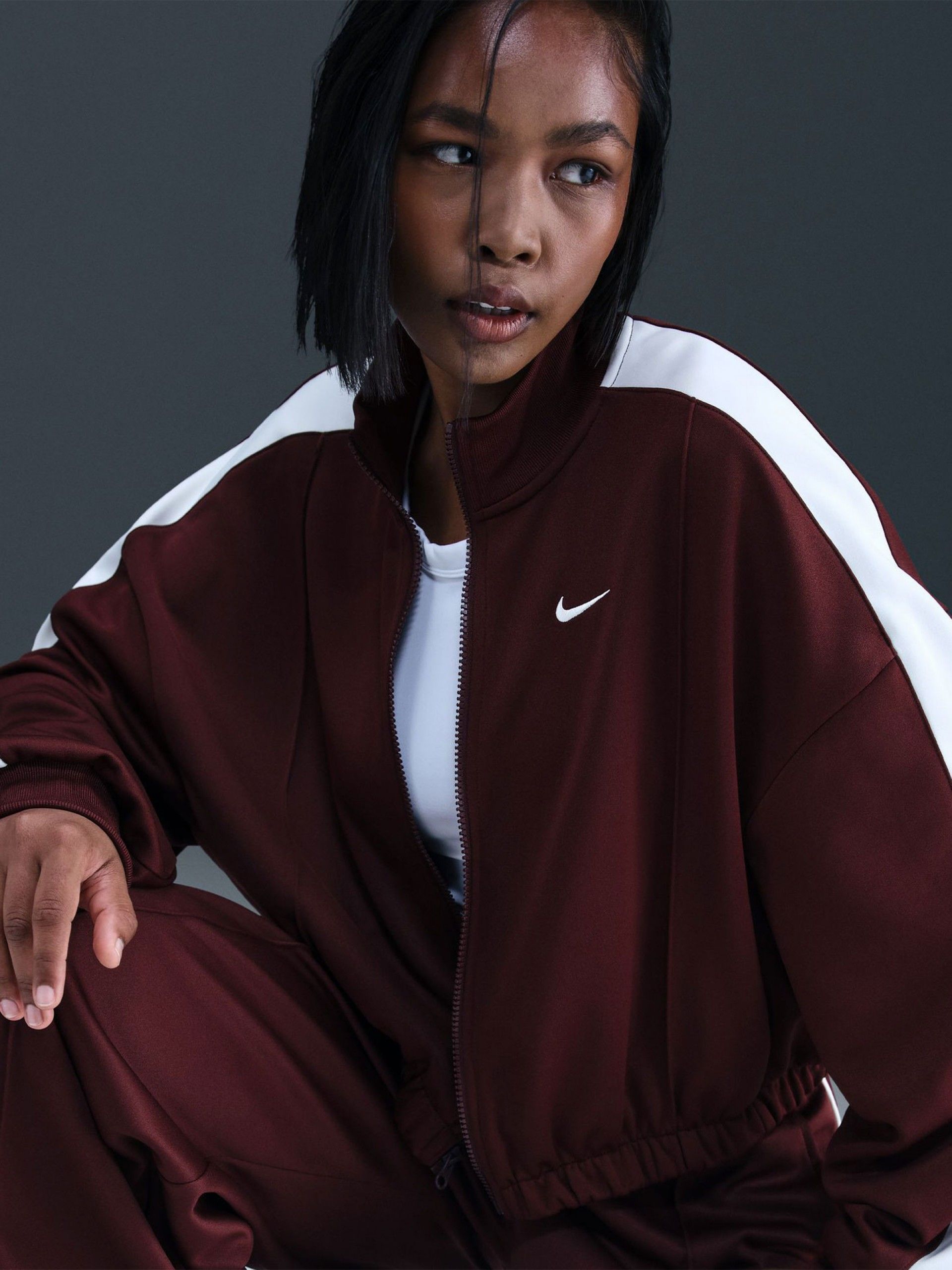 Nike Sportswear Track Burgundy Jacket For Women