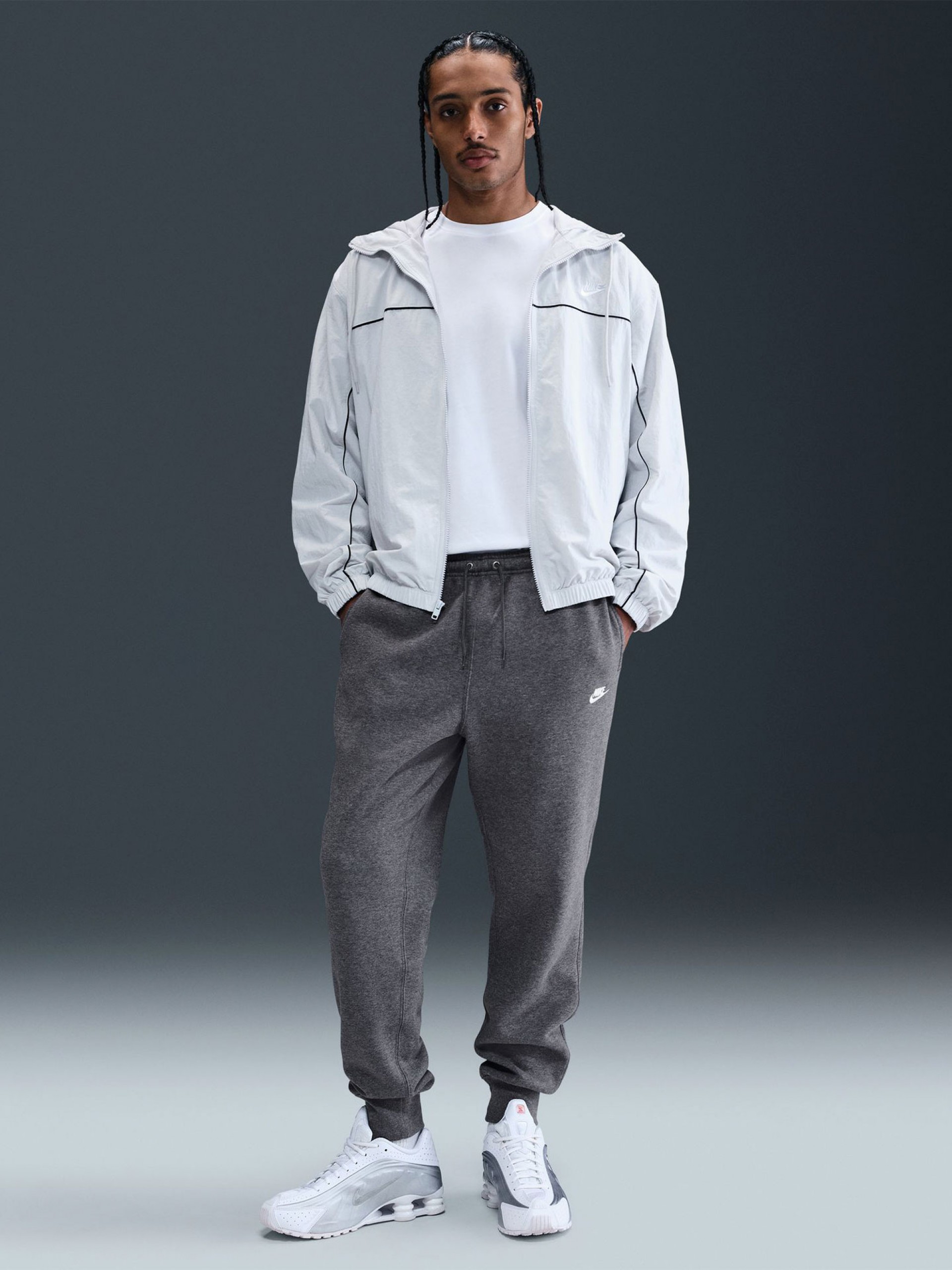 Calças Nike Club Joggers Cinzentas Para Homem