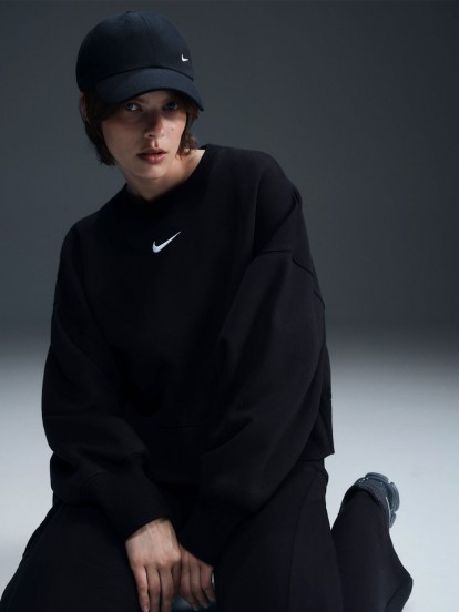 Sudadera Nike Sportswear Phoenix Fleece Negra Para Mujer