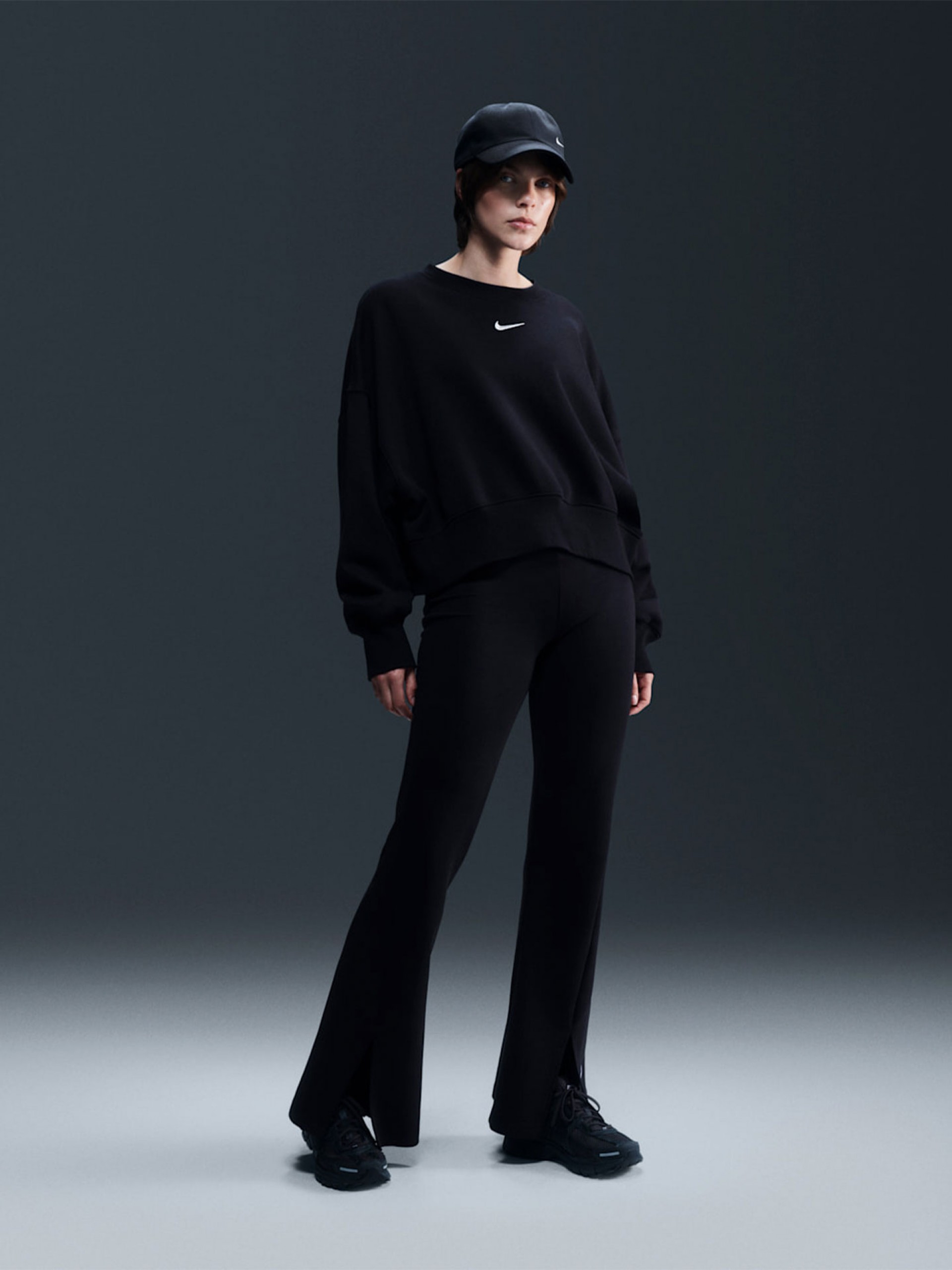 Sudadera Nike Sportswear Phoenix Fleece Negra Para Mujer